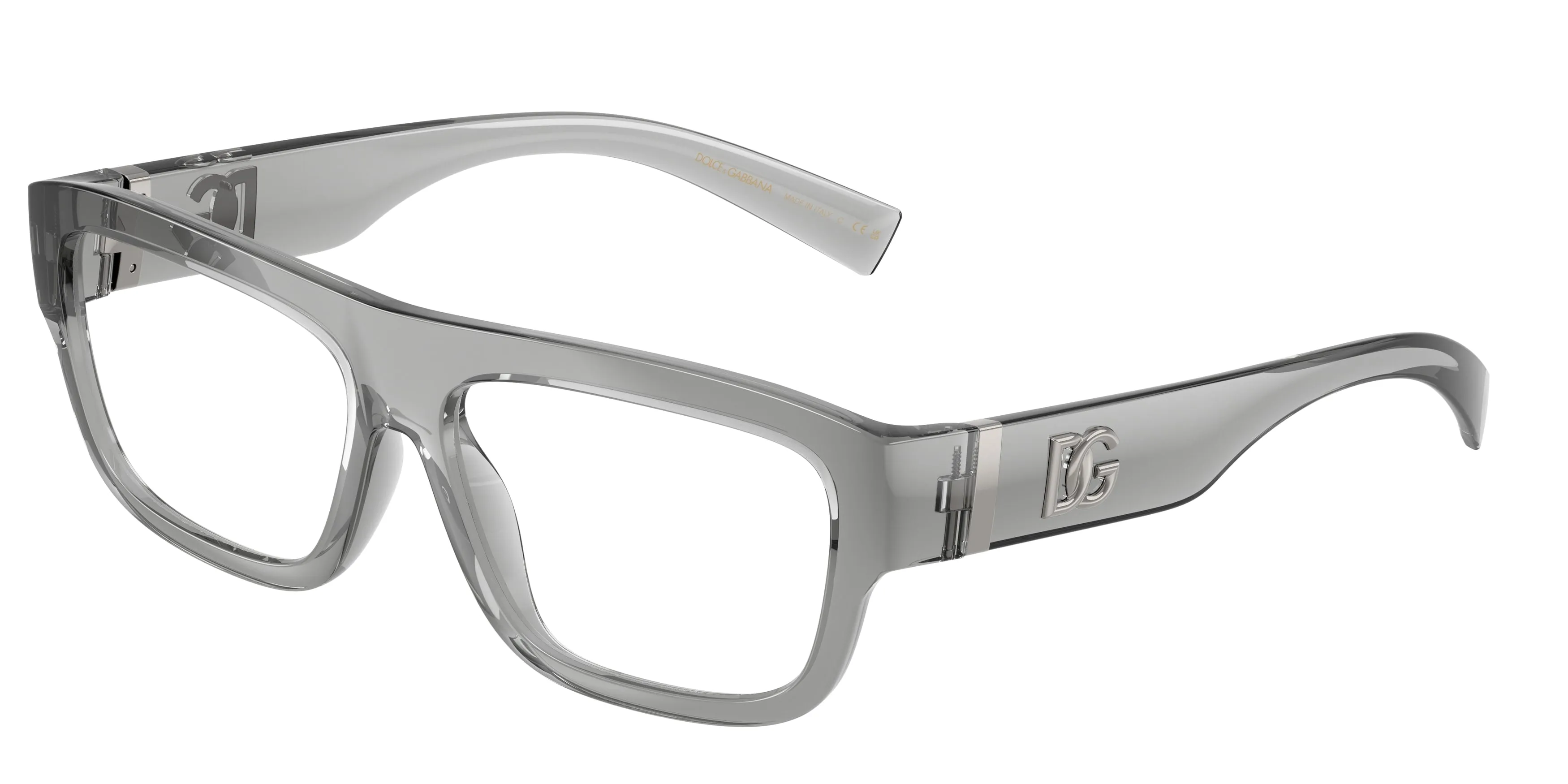 Dolce & Gabbana DG5114 3160 Montature da vista Iniettato Grigio Trasparente Squadrata Normale - immagine 1
