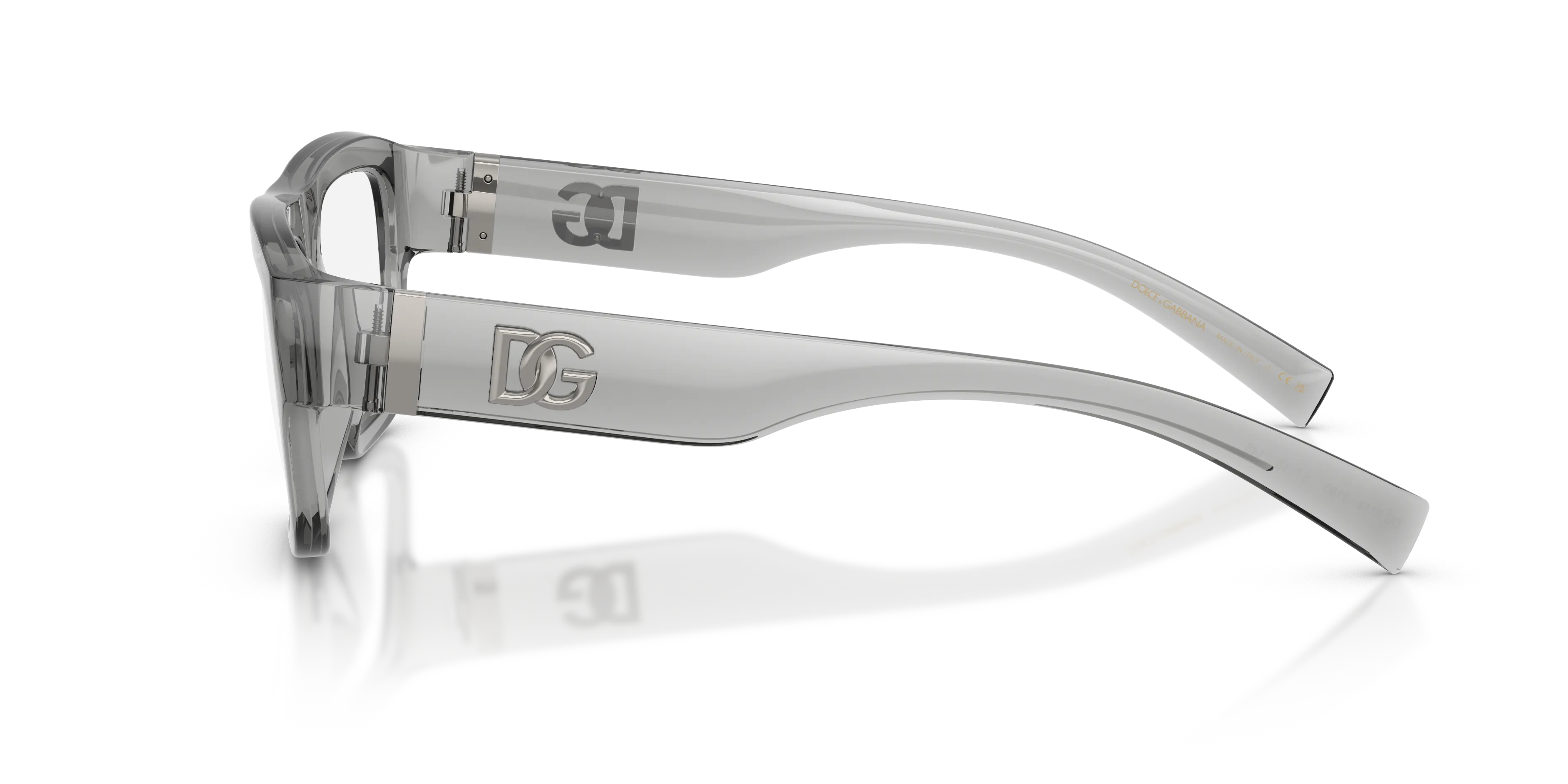 Dolce & Gabbana DG5114 3160 Montature da vista Iniettato Grigio Trasparente Squadrata Normale - immagine 4