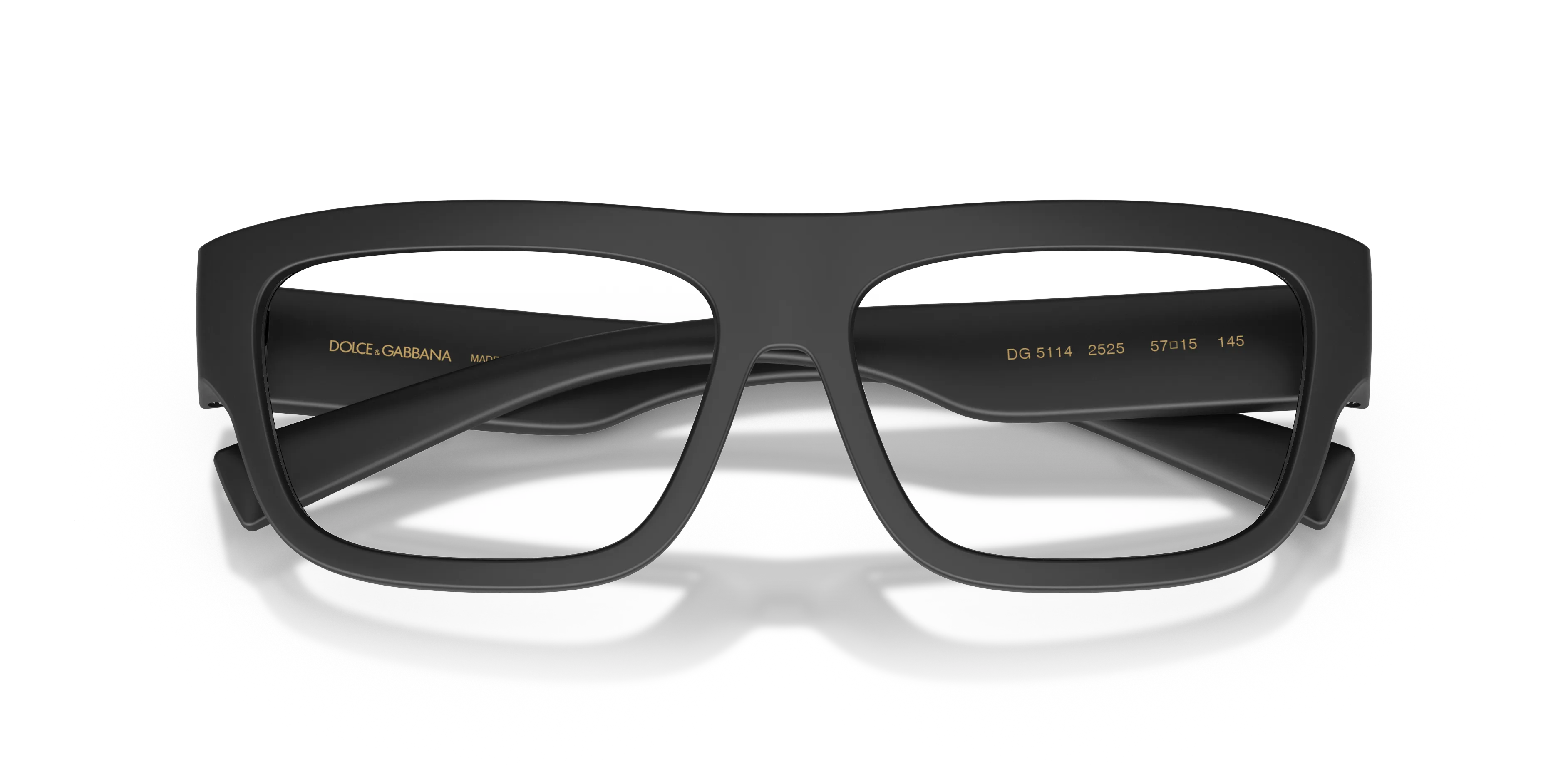 Dolce & Gabbana DG5114 2525 Montature da vista Iniettato Nero Trasparente Squadrata Normale - immagine 2