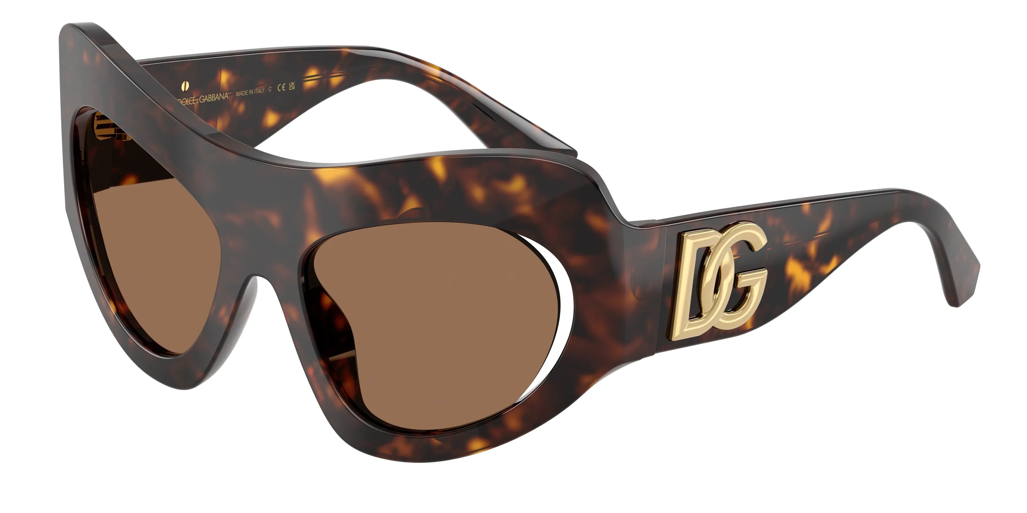 Dolce & Gabbana DG4552 502/73 Occhiali da sole Acetato Tartaruga Marrone Cat Eye Normale - immagine 1