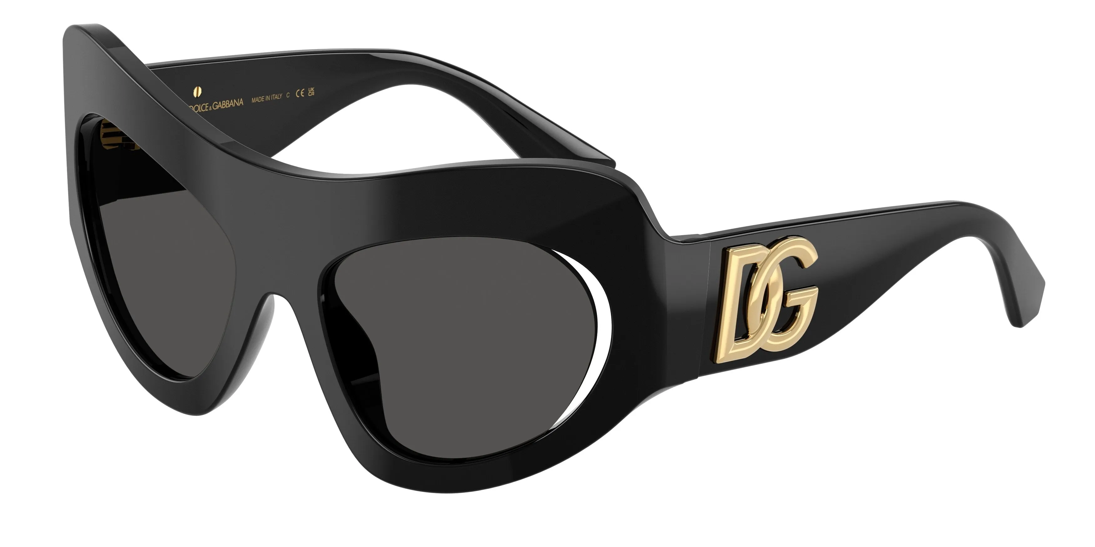 Dolce & Gabbana DG4552 501/87 Occhiali da sole Acetato Nero Grigio Cat Eye Normale - immagine 1