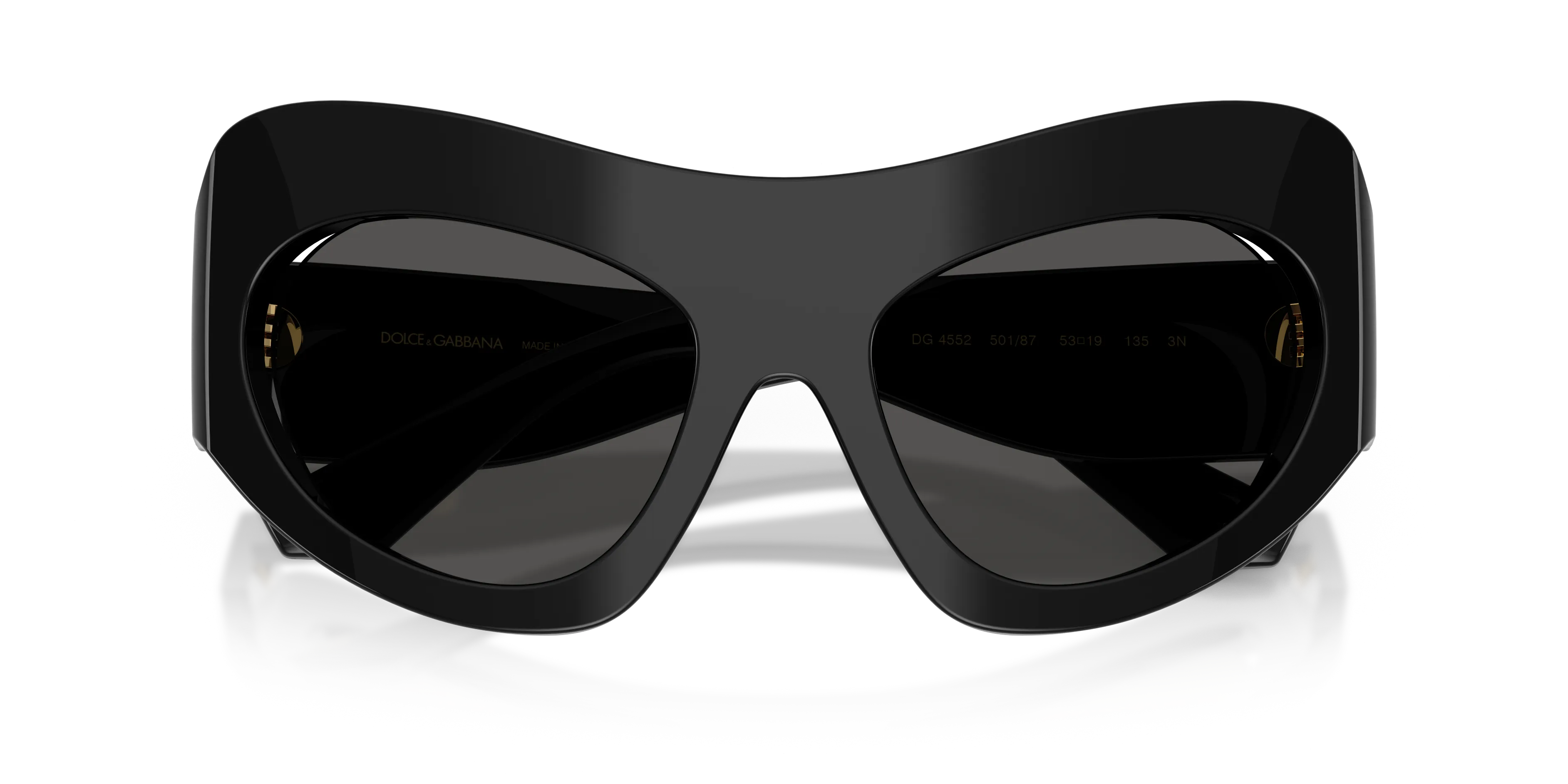 Dolce & Gabbana DG4552 501/87 Occhiali da sole Acetato Nero Grigio Cat Eye Normale - immagine 2