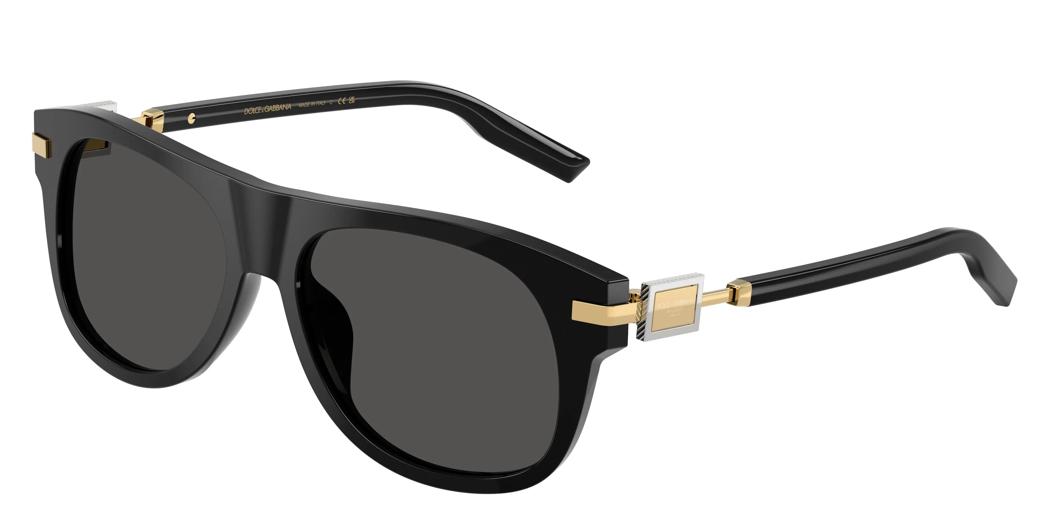 Dolce & Gabbana DG4546 501/87 Occhiali da sole Acetato Nero Grigio Squadrata Normale - immagine 1