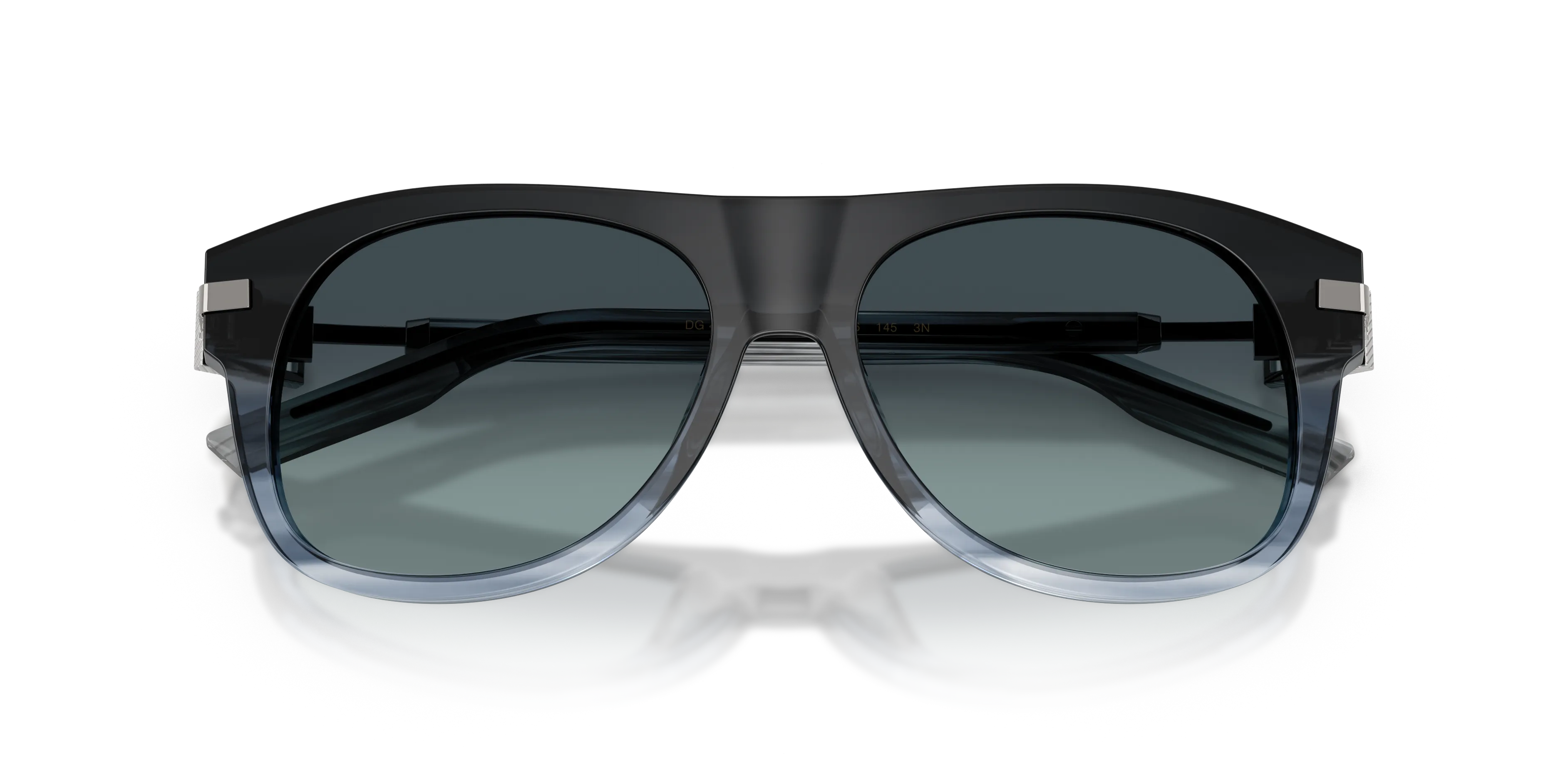 Dolce & Gabbana DG4546 348519 Occhiali da sole Acetato Blu Blu Squadrata Normale Sfumato - immagine 2