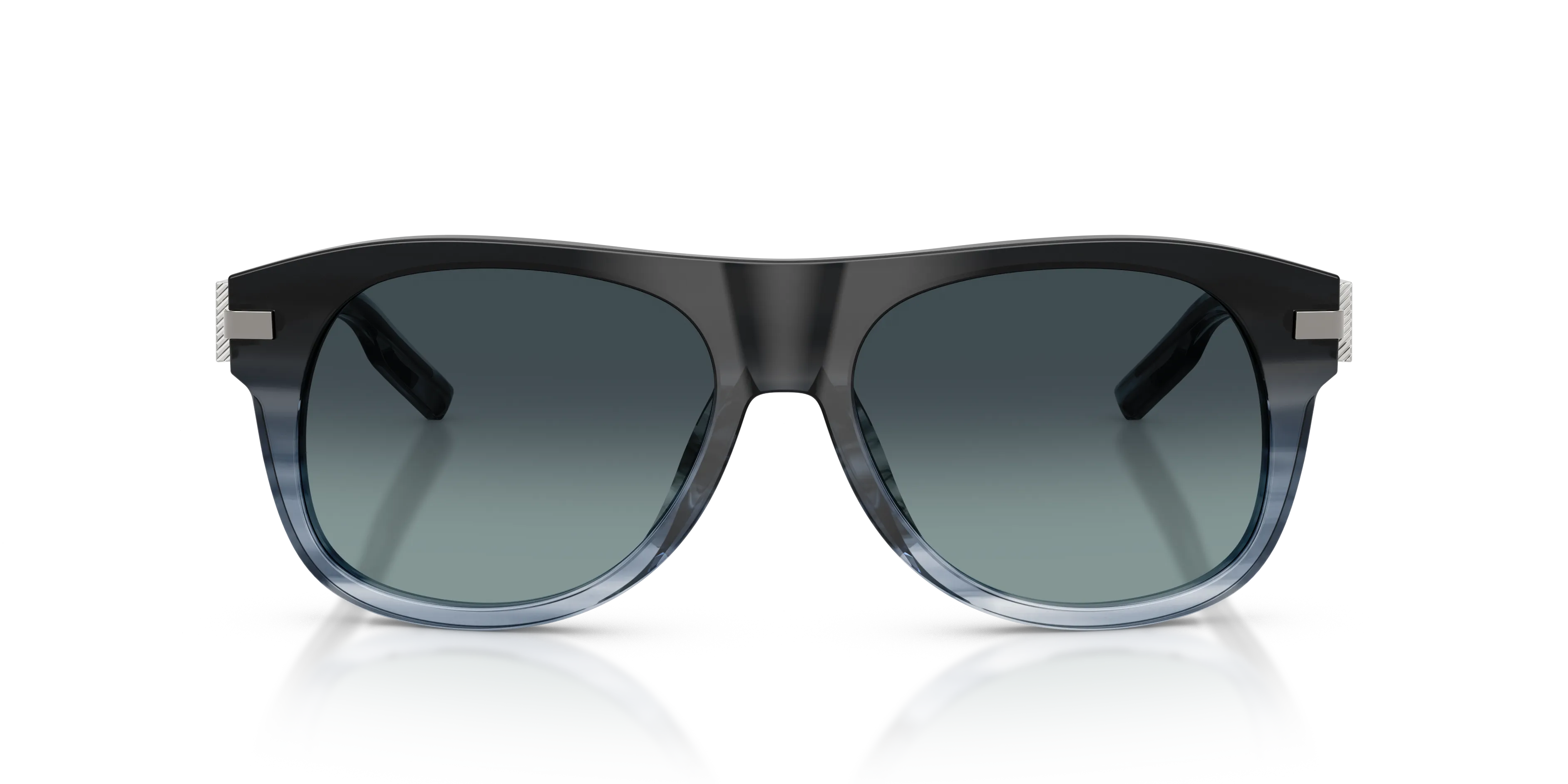 Dolce & Gabbana DG4546 348519 Occhiali da sole Acetato Blu Blu Squadrata Normale Sfumato - immagine 3
