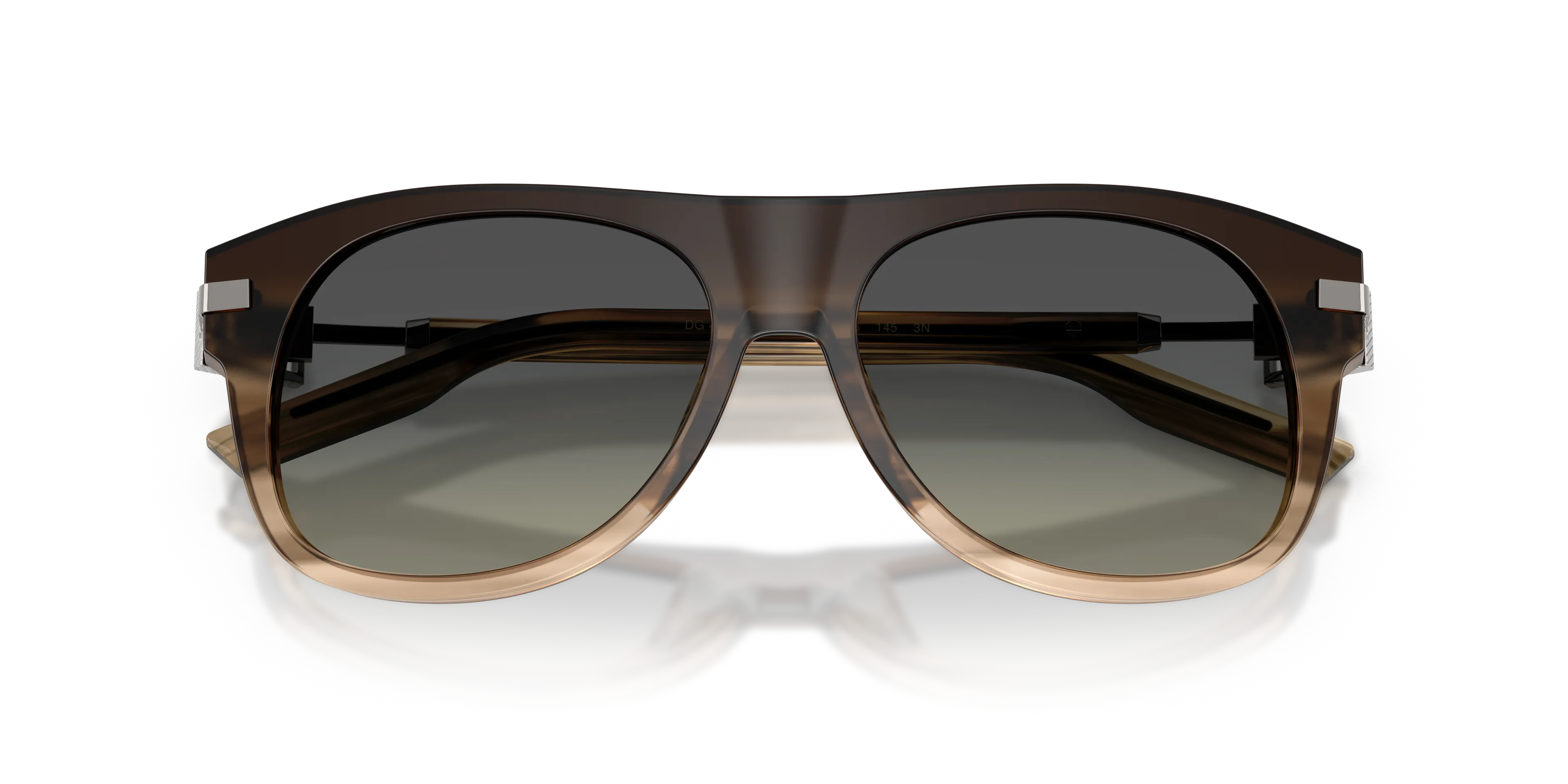 Dolce & Gabbana DG4546 348411 Occhiali da sole Acetato Grigio Grigio Squadrata Normale Sfumato - immagine 2