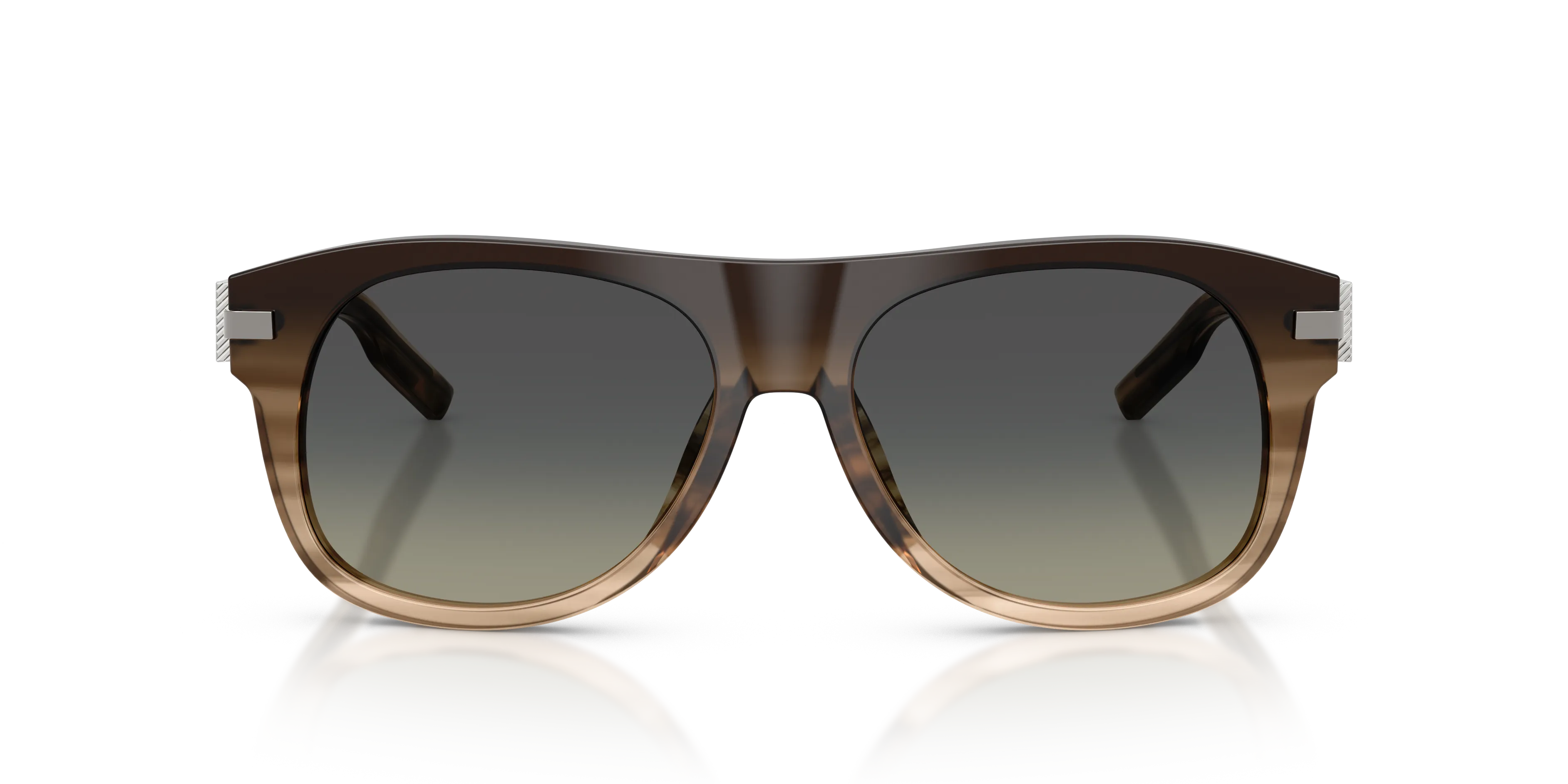 Dolce & Gabbana DG4546 348411 Occhiali da sole Acetato Grigio Grigio Squadrata Normale Sfumato - immagine 3
