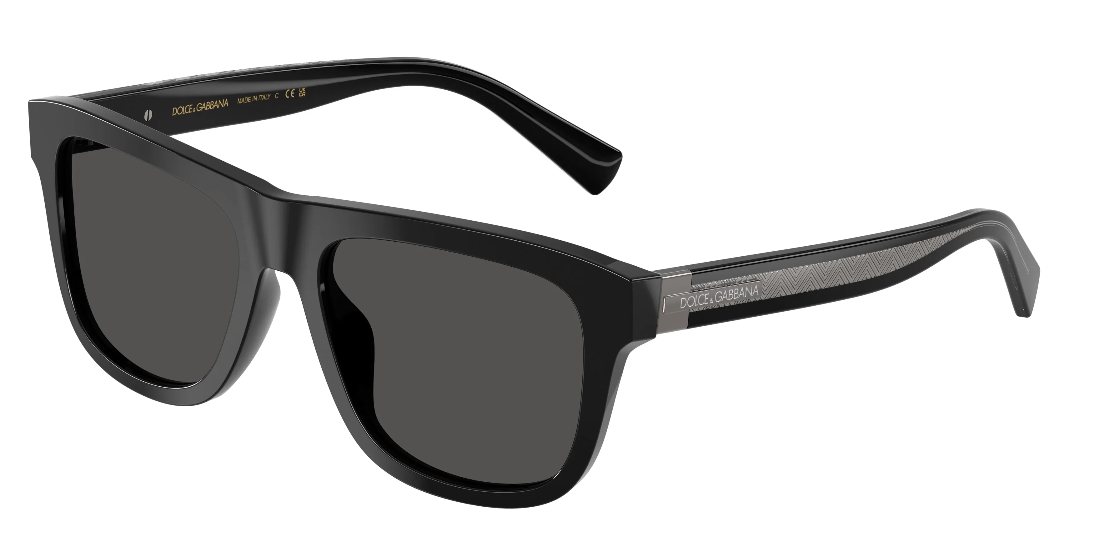 Dolce & Gabbana DG4545 501/87 Occhiali da sole Acetato Nero Grigio Squadrata Normale - immagine 1