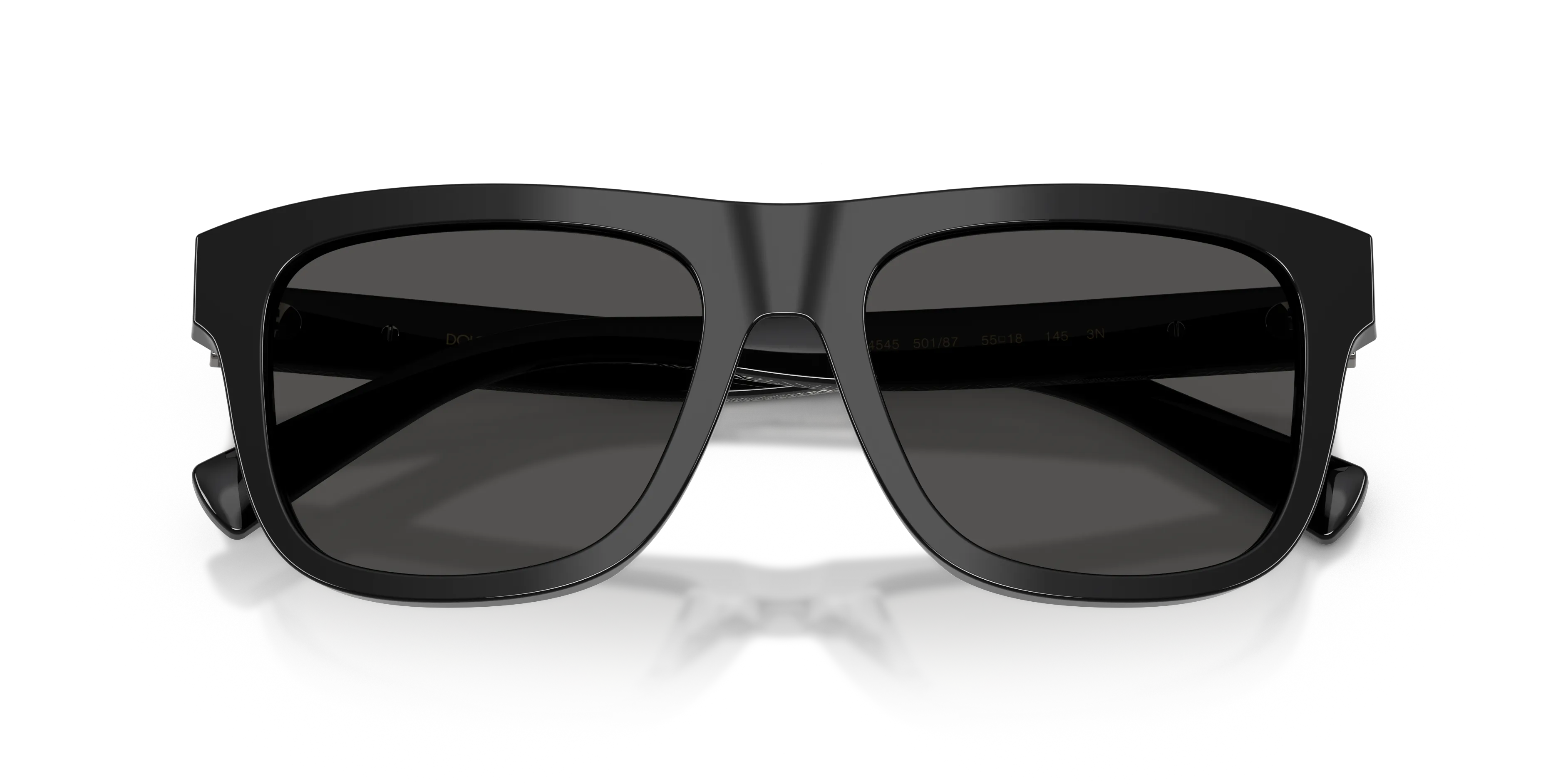 Dolce & Gabbana DG4545 501/87 Occhiali da sole Acetato Nero Grigio Squadrata Normale - immagine 2