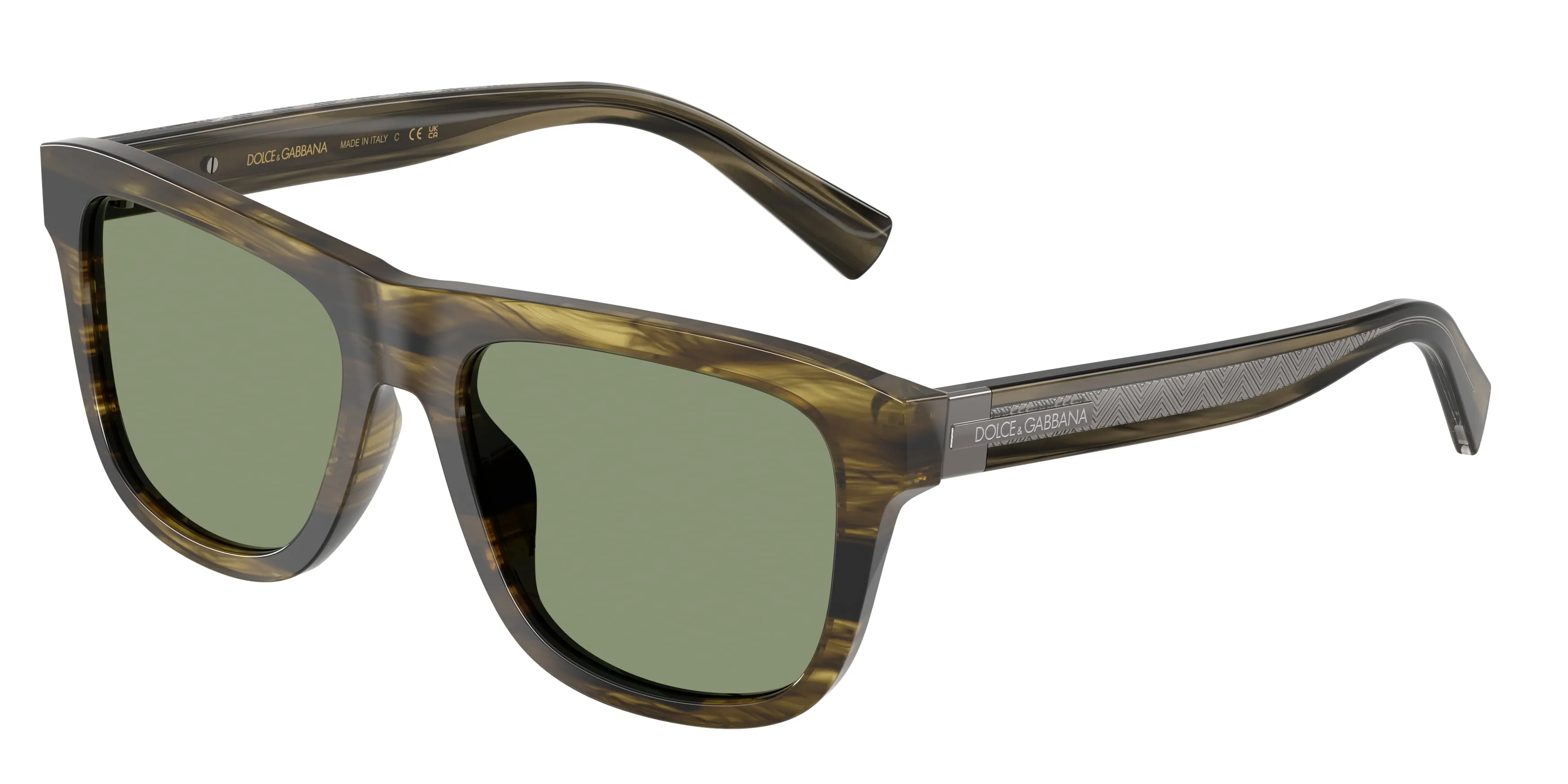 Dolce & Gabbana DG4545 306682 Occhiali da sole Acetato Verde Verde Squadrata Normale - immagine 1