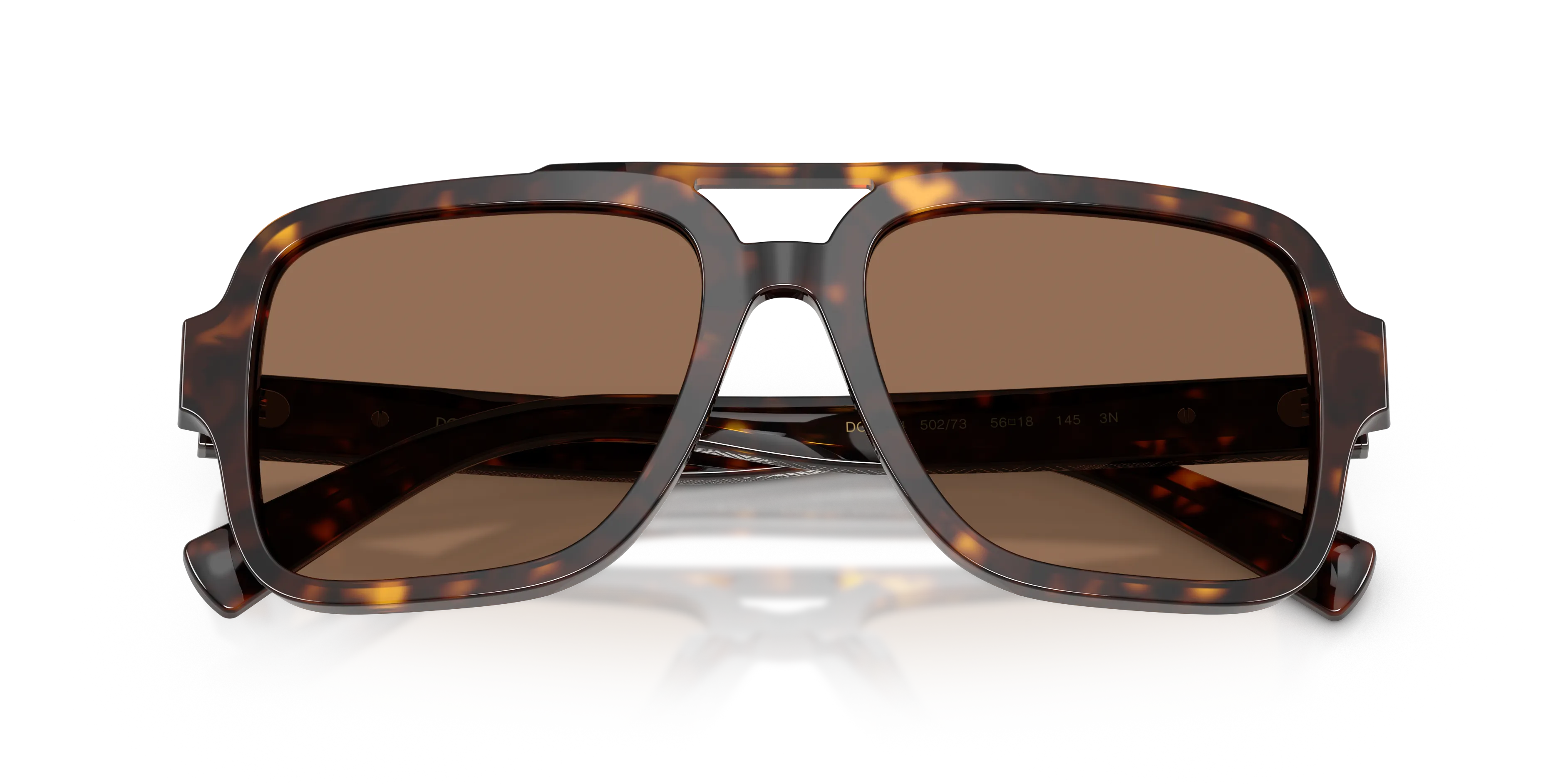 Dolce & Gabbana DG4544 502/73 Occhiali da sole Acetato Tartaruga Marrone Pilot Normale - immagine 2