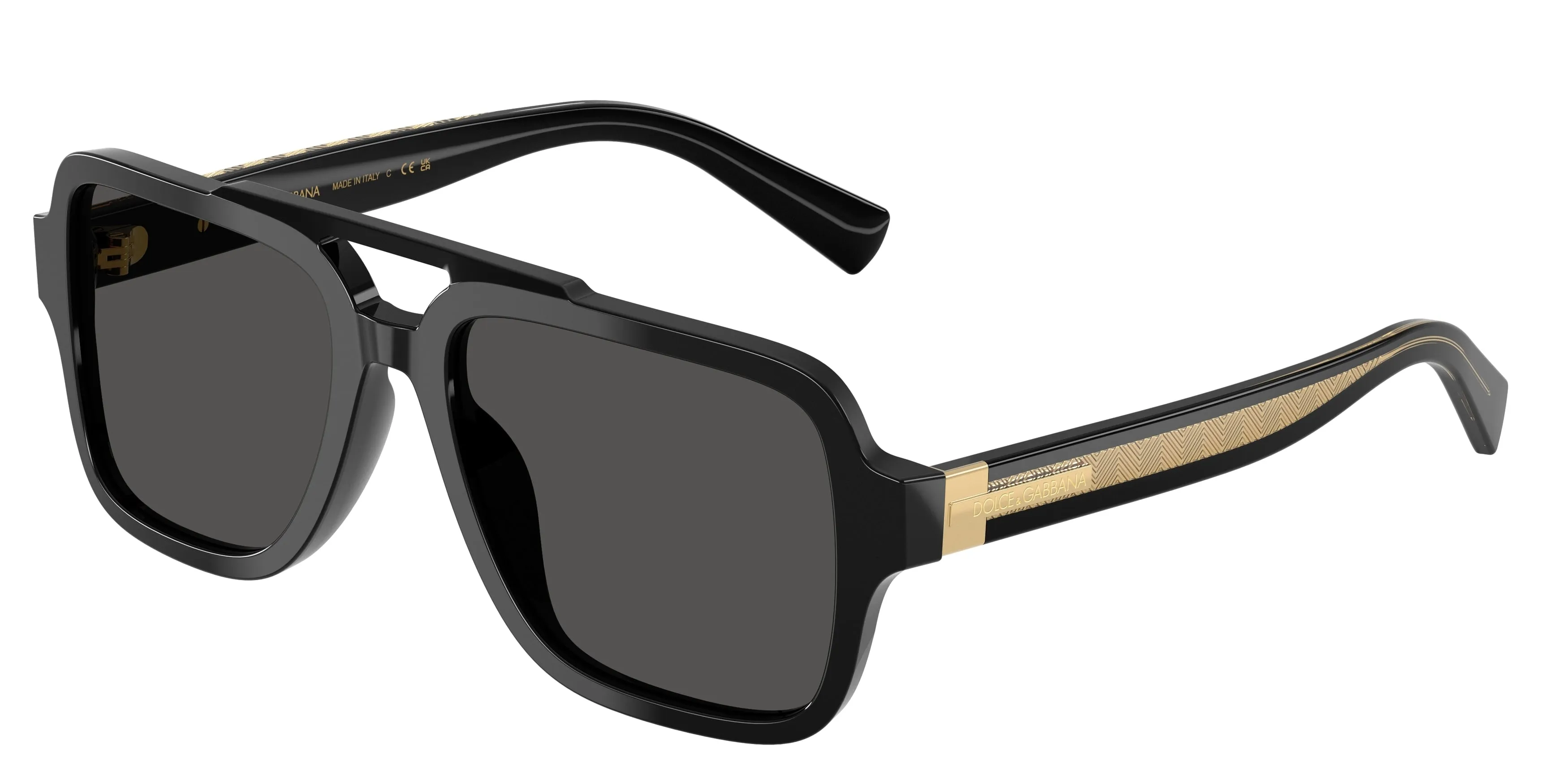 Dolce & Gabbana DG4544 501/87 Occhiali da sole Acetato Nero Grigio Pilot Normale - immagine 1