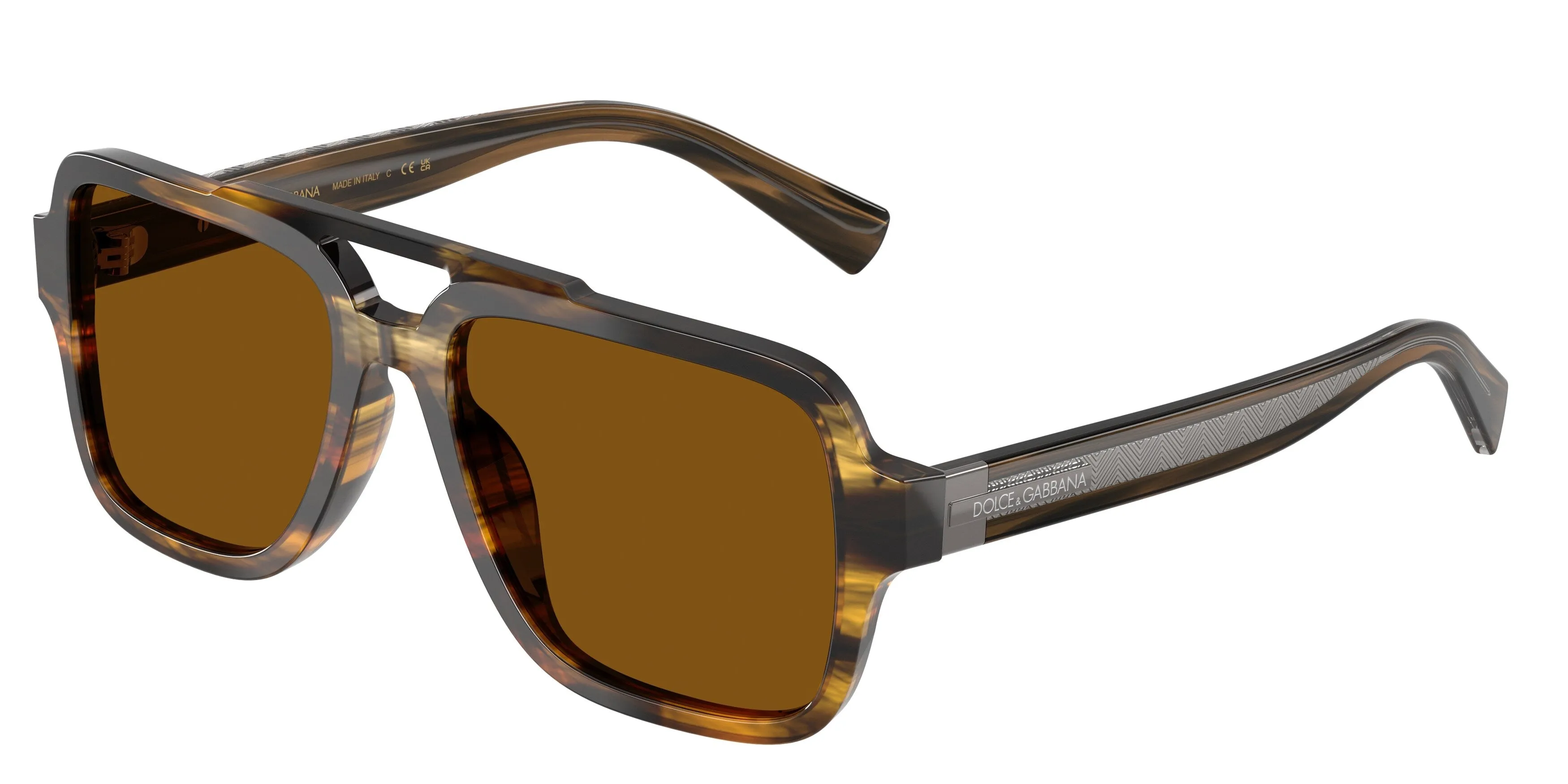 Dolce & Gabbana DG4544 306363 Occhiali da sole Acetato Tartaruga Marrone Pilot Normale - immagine 1