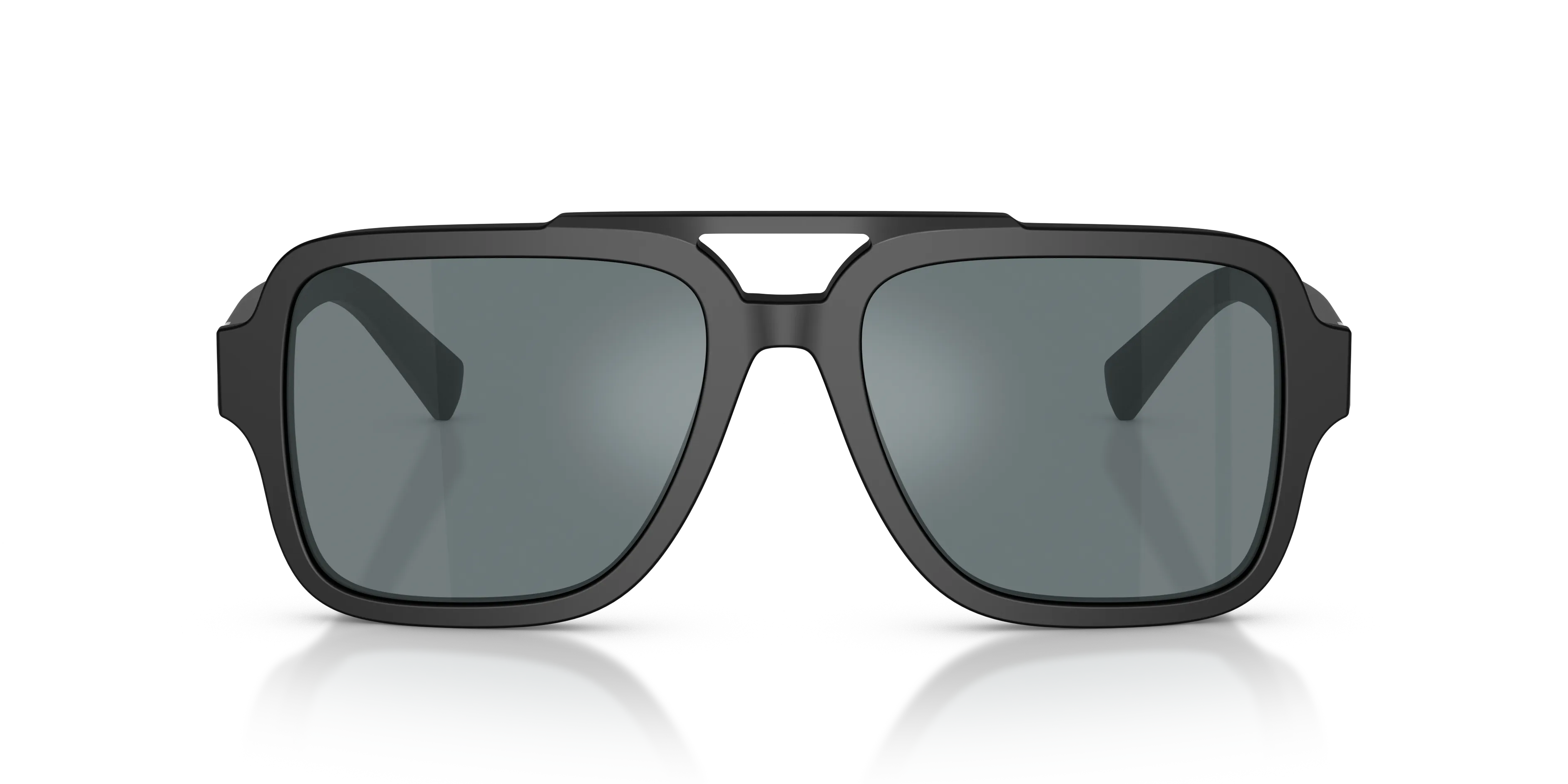 Dolce & Gabbana DG4544 25256G Occhiali da sole Acetato Nero Grigio Pilot Specchiate - immagine 3