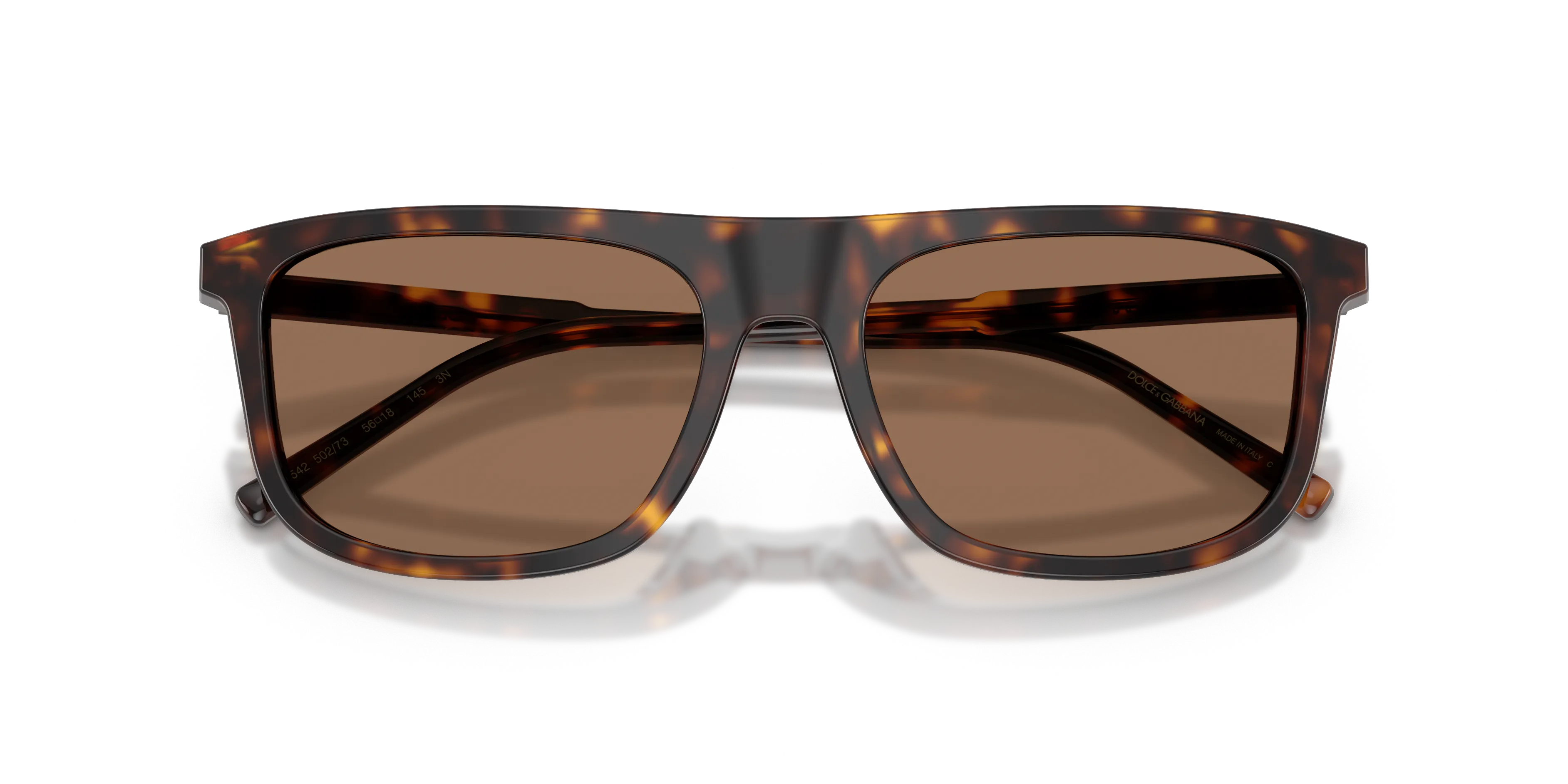 Dolce & Gabbana DG4542 502/73 Occhiali da sole Acetato Tartaruga Marrone Squadrata Normale - immagine 2