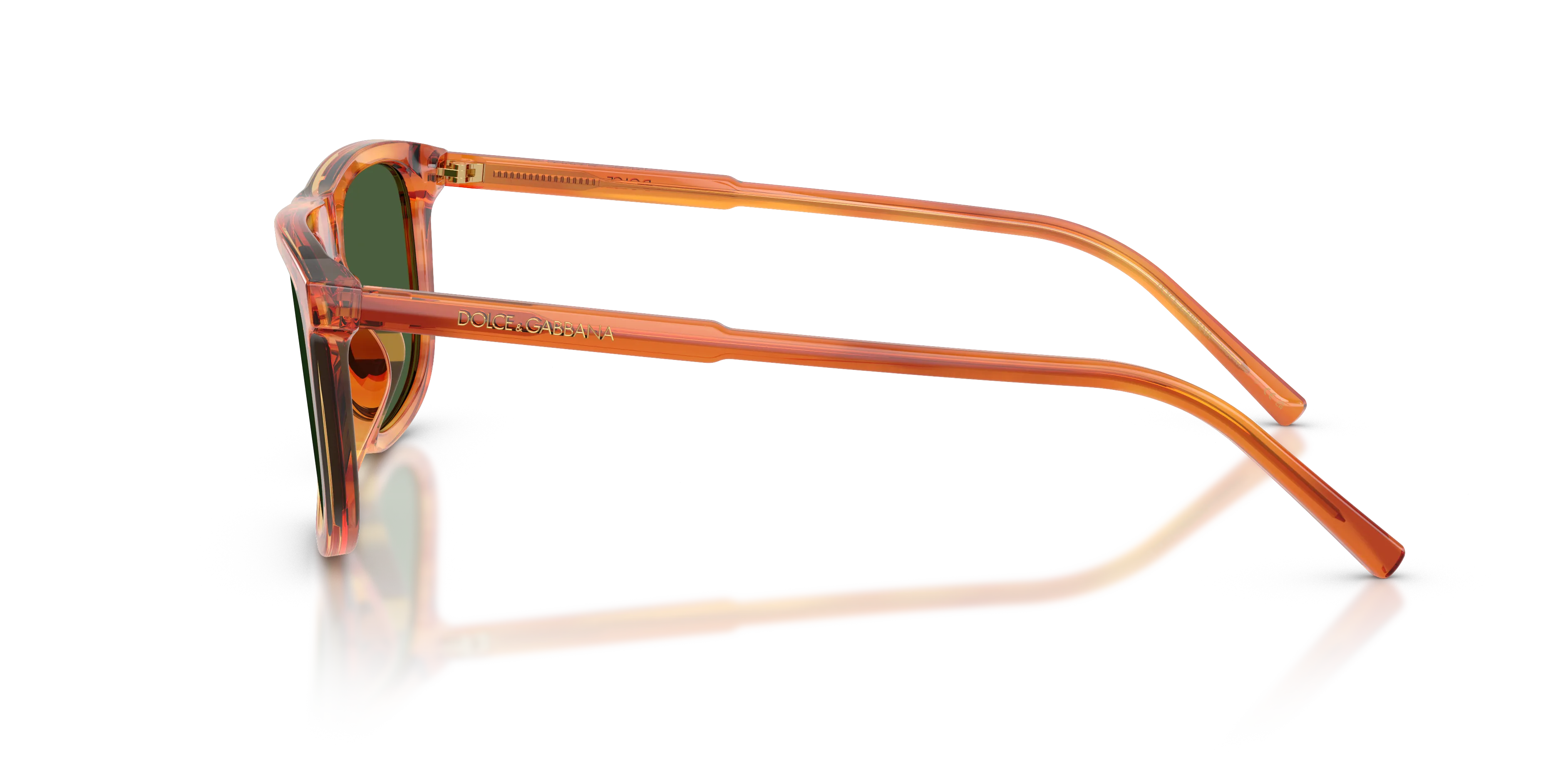 Dolce & Gabbana DG4542 348371 Occhiali da sole Acetato Marrone Verde Squadrata Normale - immagine 4