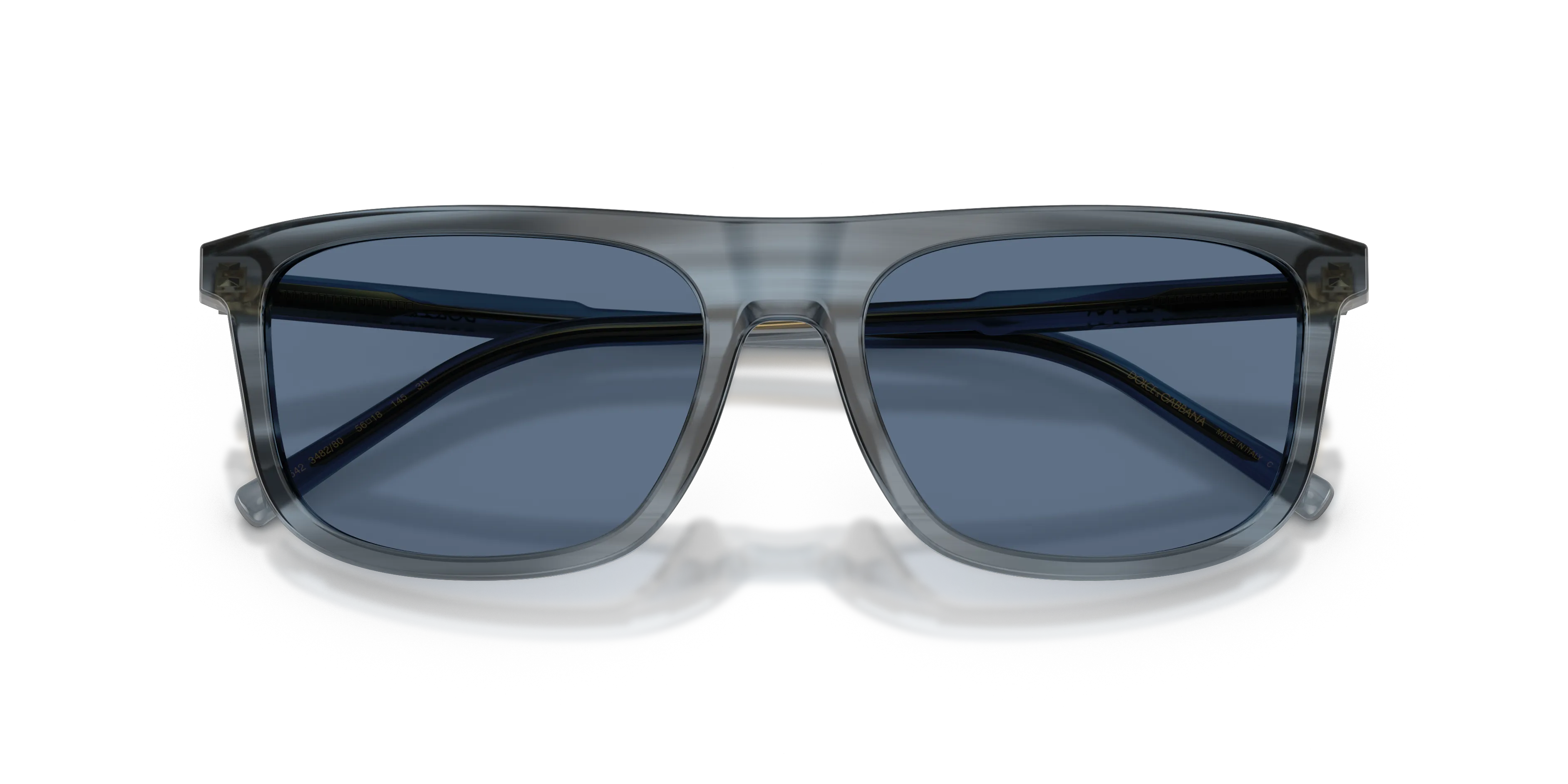 Dolce & Gabbana DG4542 348280 Occhiali da sole Acetato Blu Blu Squadrata Normale - immagine 2