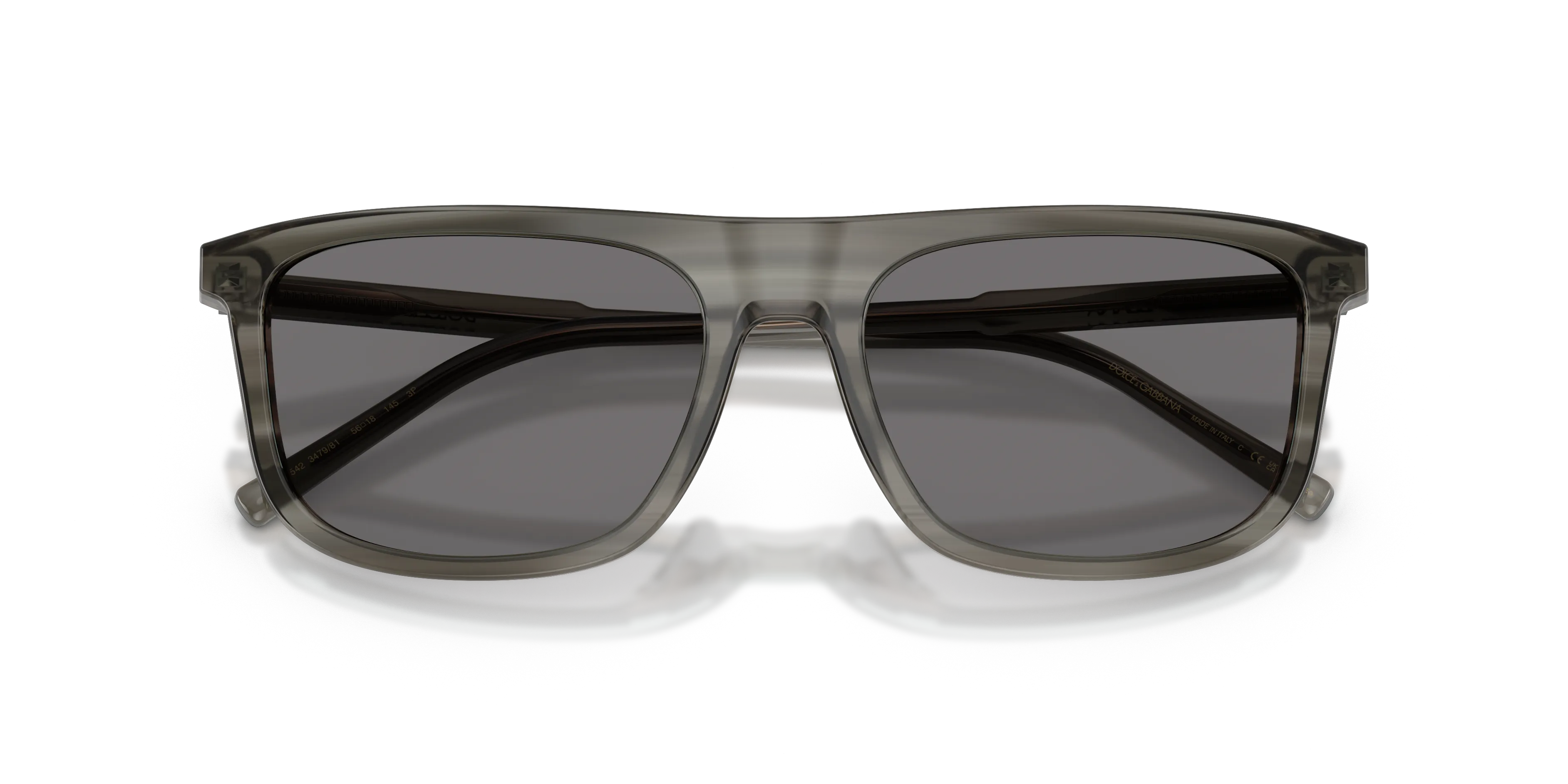 Dolce & Gabbana DG4542 347981 Occhiali da sole Acetato Grigio Grigio Squadrata Polarizzata - immagine 2