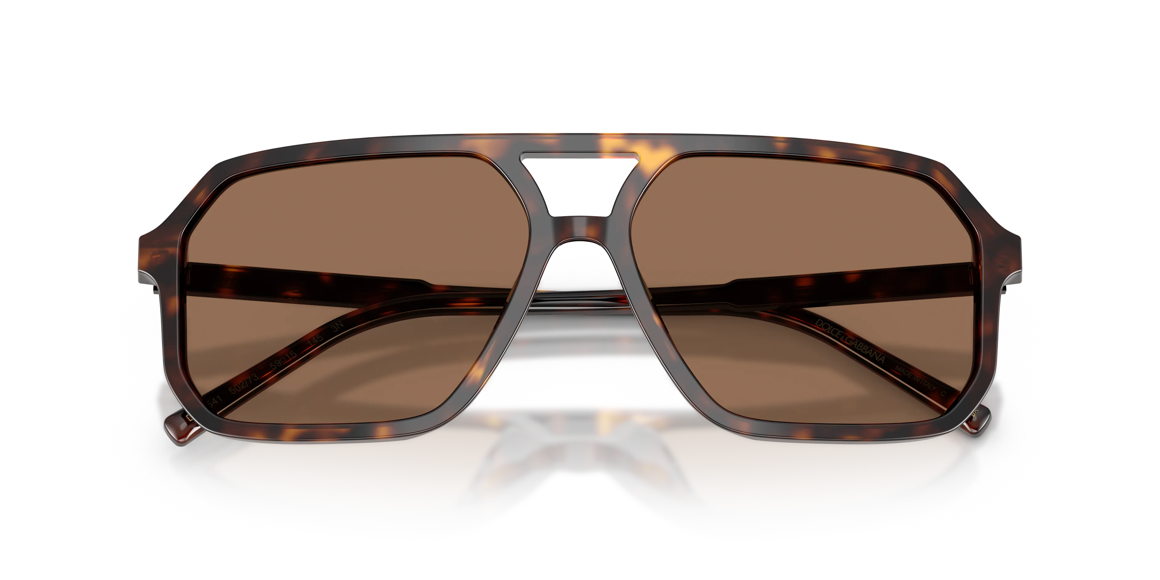 Dolce & Gabbana DG4541 502/73 Occhiali da sole Acetato Tartaruga Marrone Pilot Normale - immagine 2