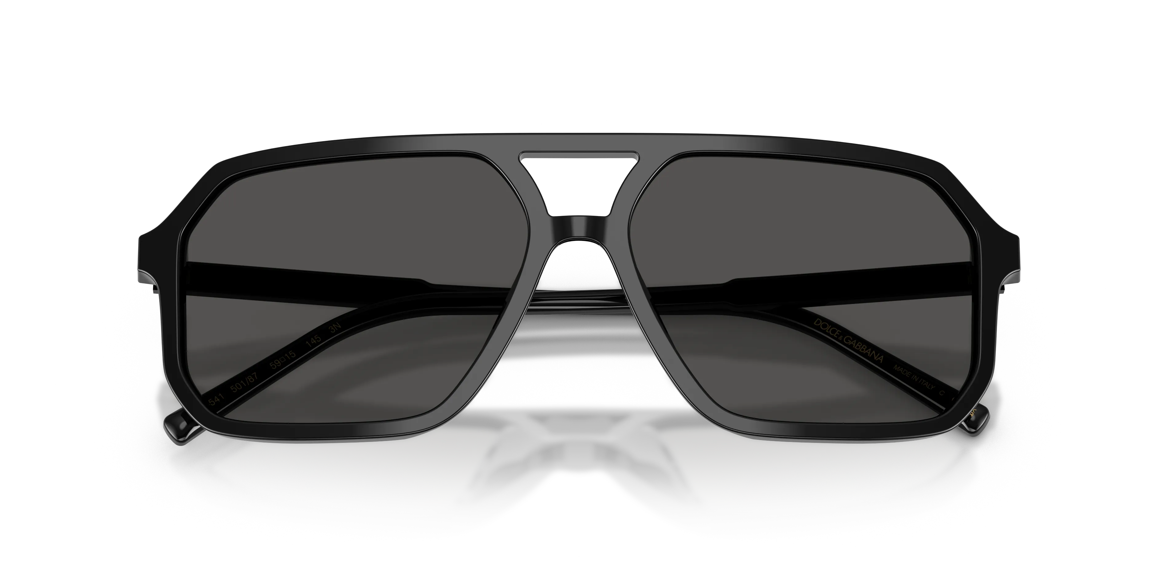 Dolce & Gabbana DG4541 501/87 Occhiali da sole Acetato Nero Grigio Pilot Normale - immagine 2