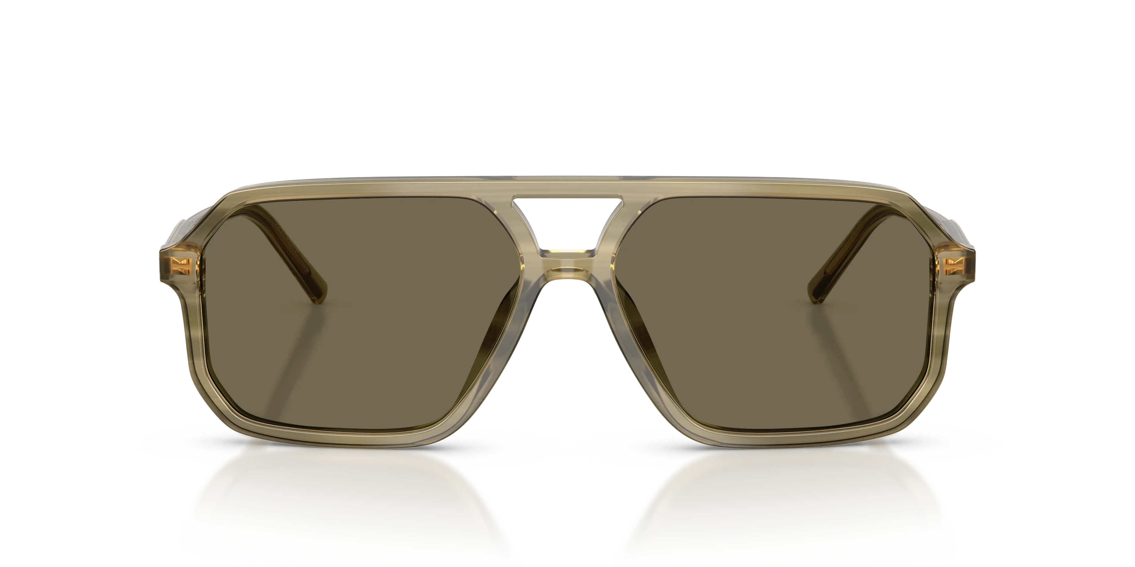 Dolce & Gabbana DG4541 3480/3 Occhiali da sole Acetato Verde Marrone Pilot Normale - immagine 3