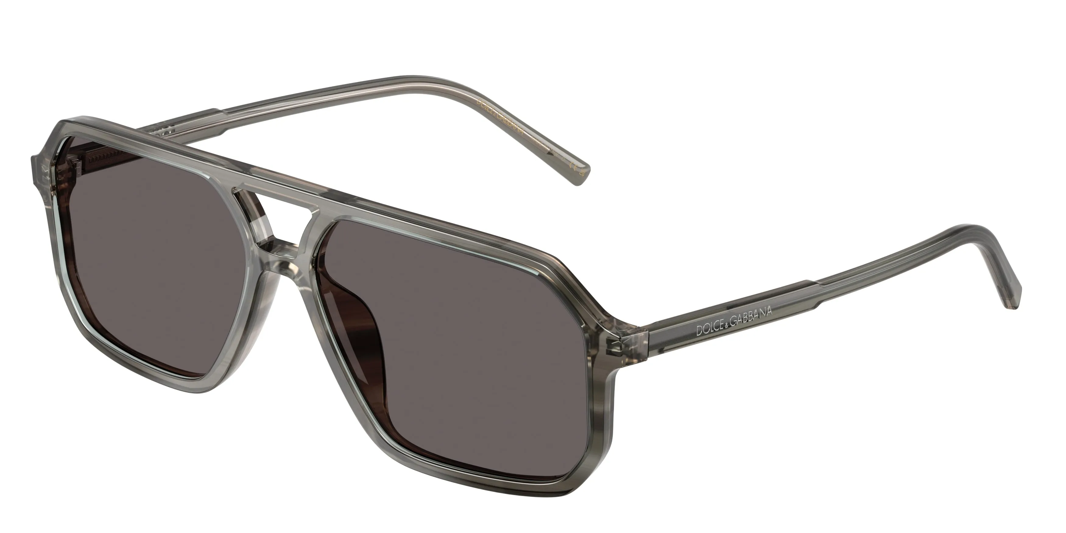 Dolce & Gabbana DG4541 347987 Occhiali da sole Acetato Grigio Grigio Pilot Normale - immagine 1