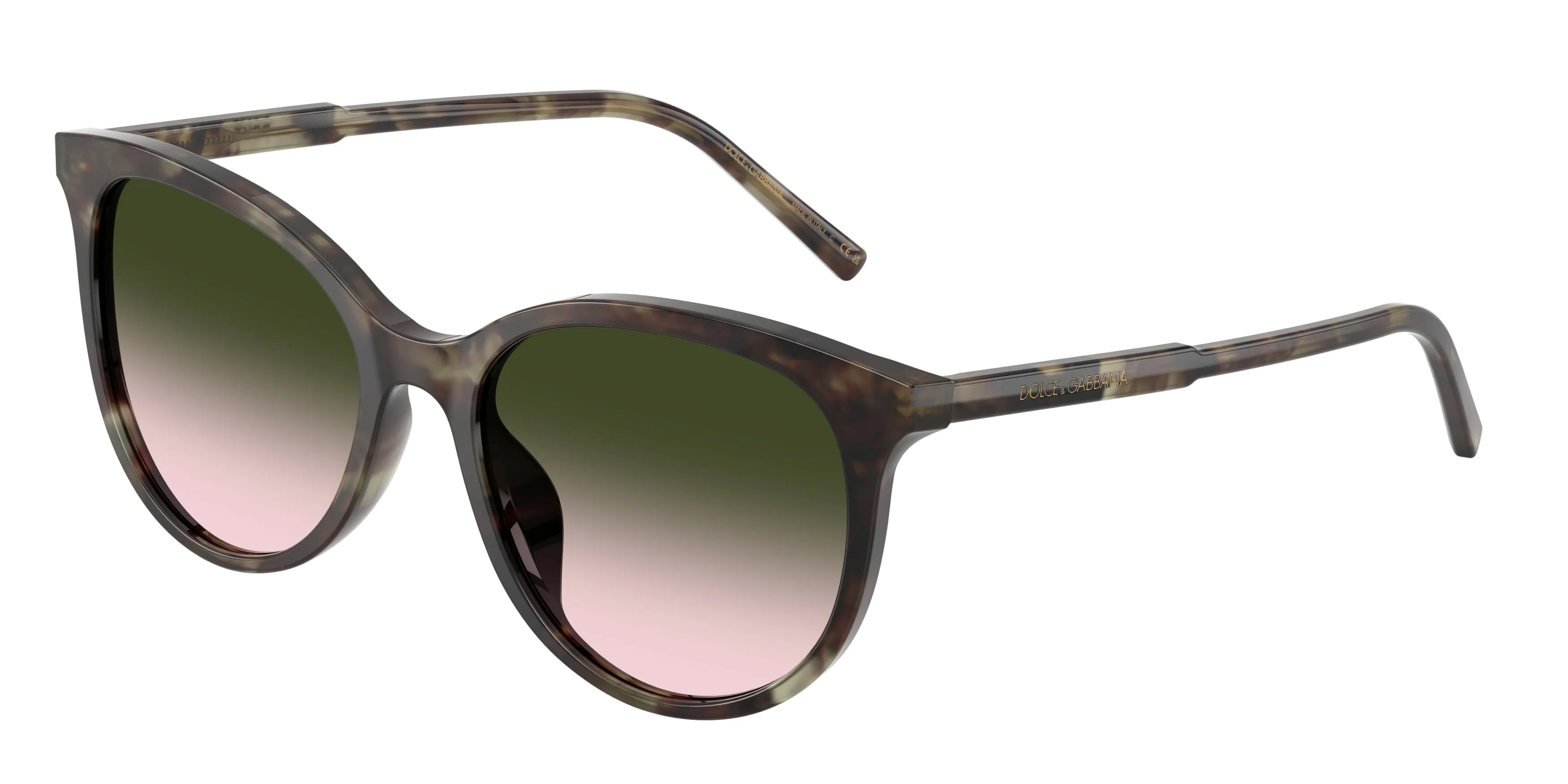 Dolce & Gabbana DG4540 34782C Occhiali da sole Acetato Verde Marrone Pantos Normale Sfumato - immagine 1