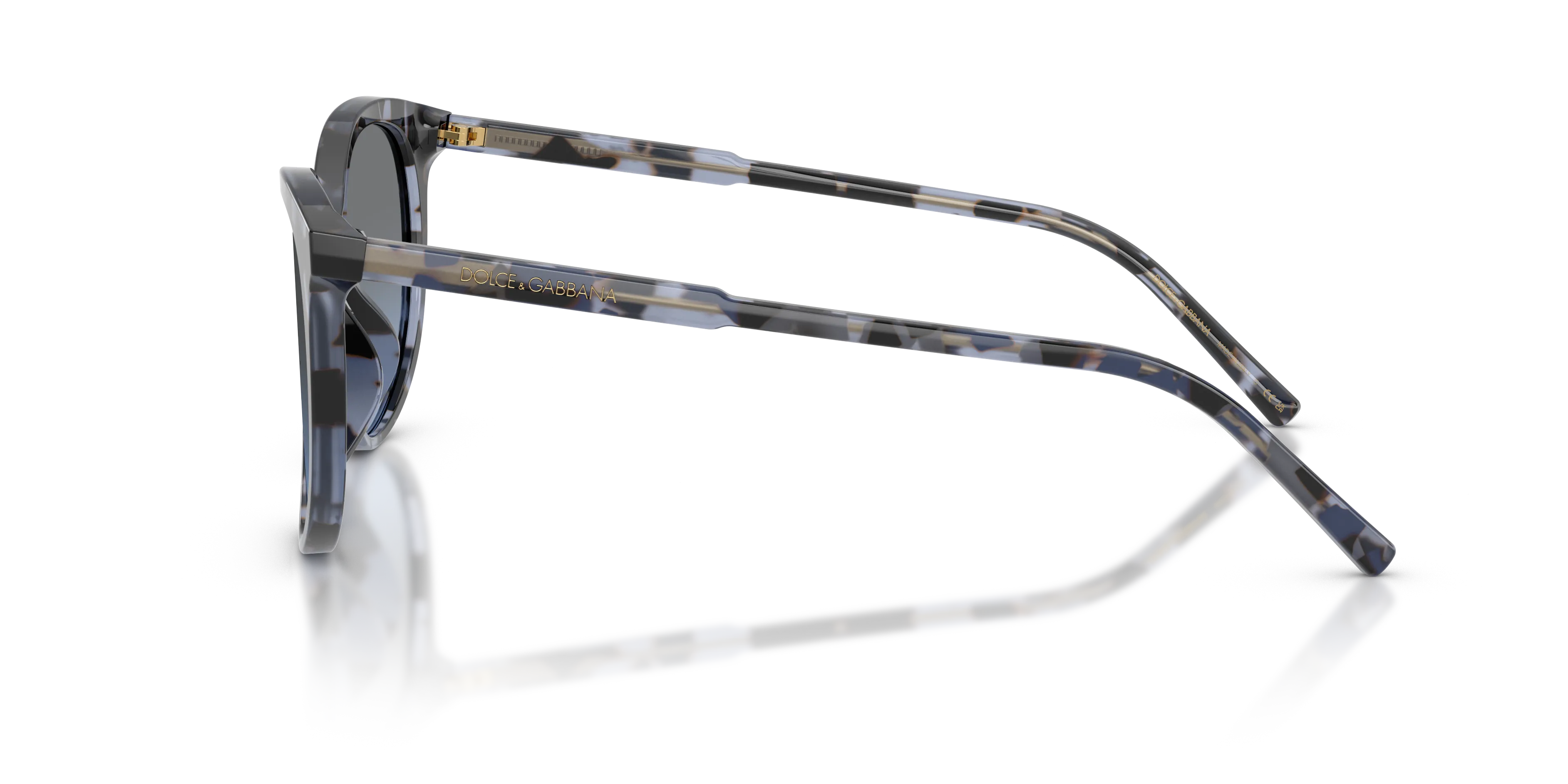 Dolce & Gabbana DG4540 34438F Occhiali da sole Acetato Blu Blu Pantos Normale Sfumato - immagine 4