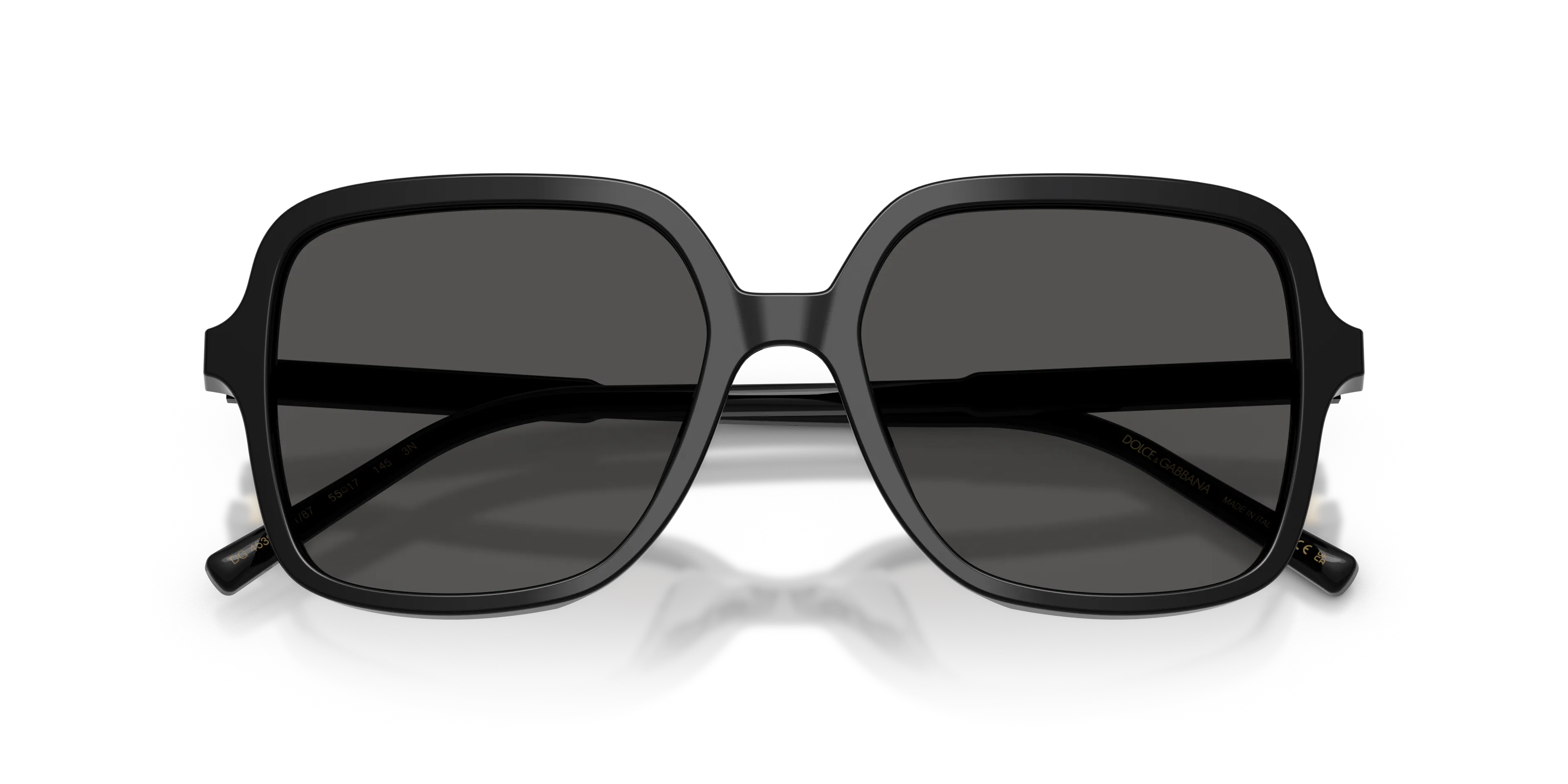 Dolce & Gabbana DG4539 501/87 Occhiali da sole Acetato Nero Grigio Squadrata Normale - immagine 2