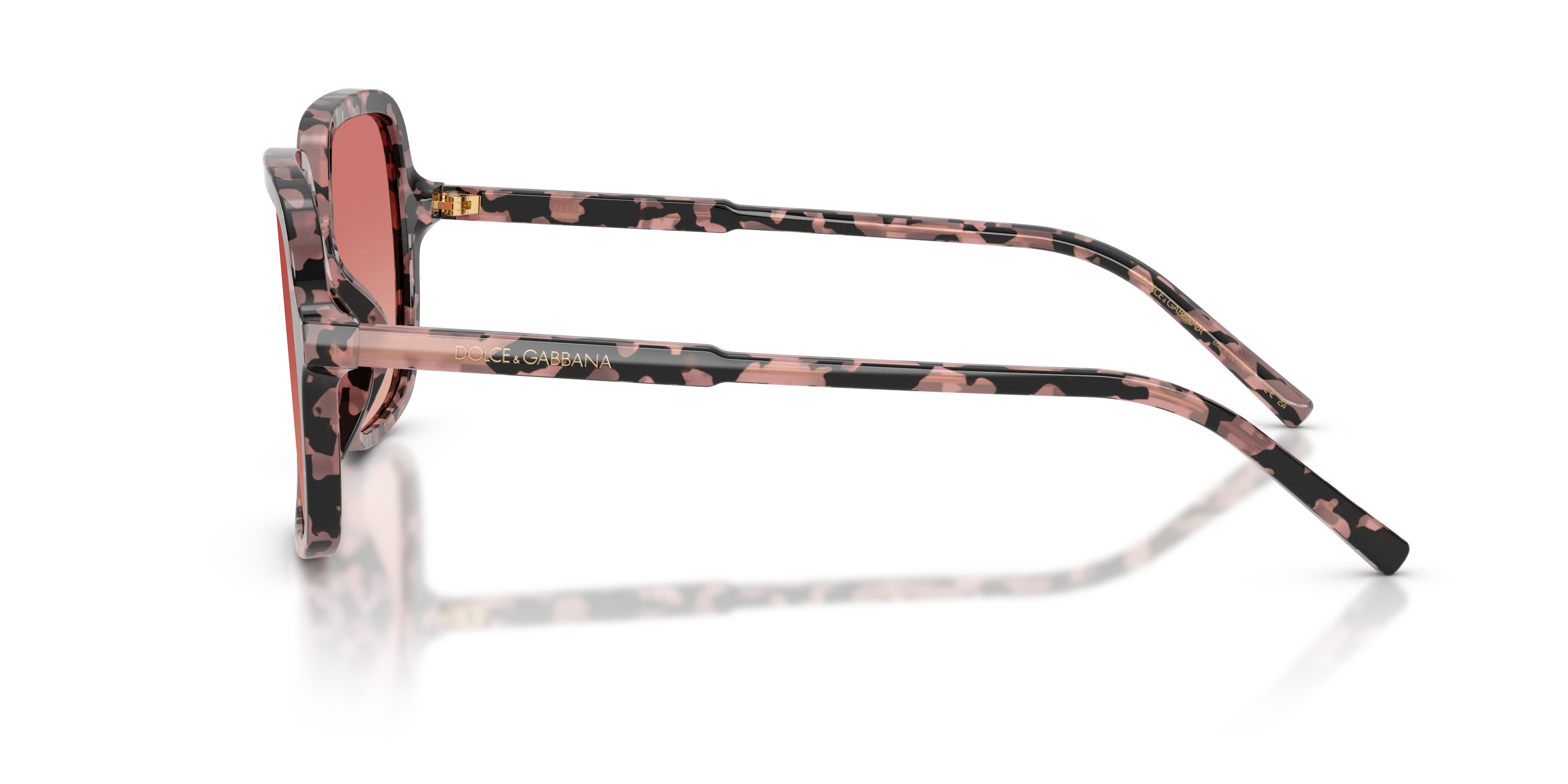 Dolce & Gabbana DG4539 3476A5 Occhiali da sole Acetato Tartaruga Rosa Squadrata Normale Sfumato - immagine 4