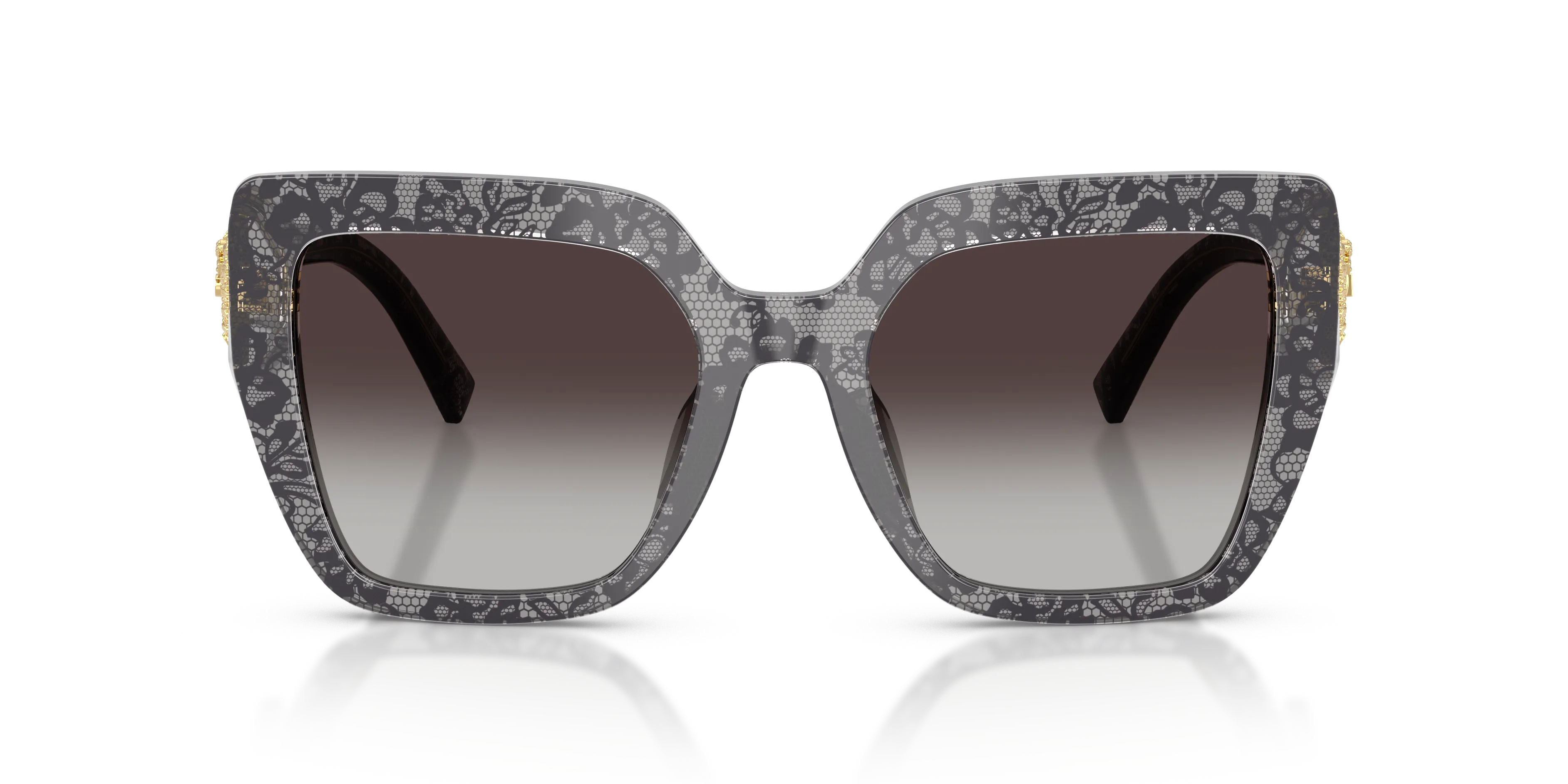 Dolce & Gabbana DG4538 34718G Occhiali da sole Acetato Grigio Grigio Squadrata Normale Sfumato - immagine 3