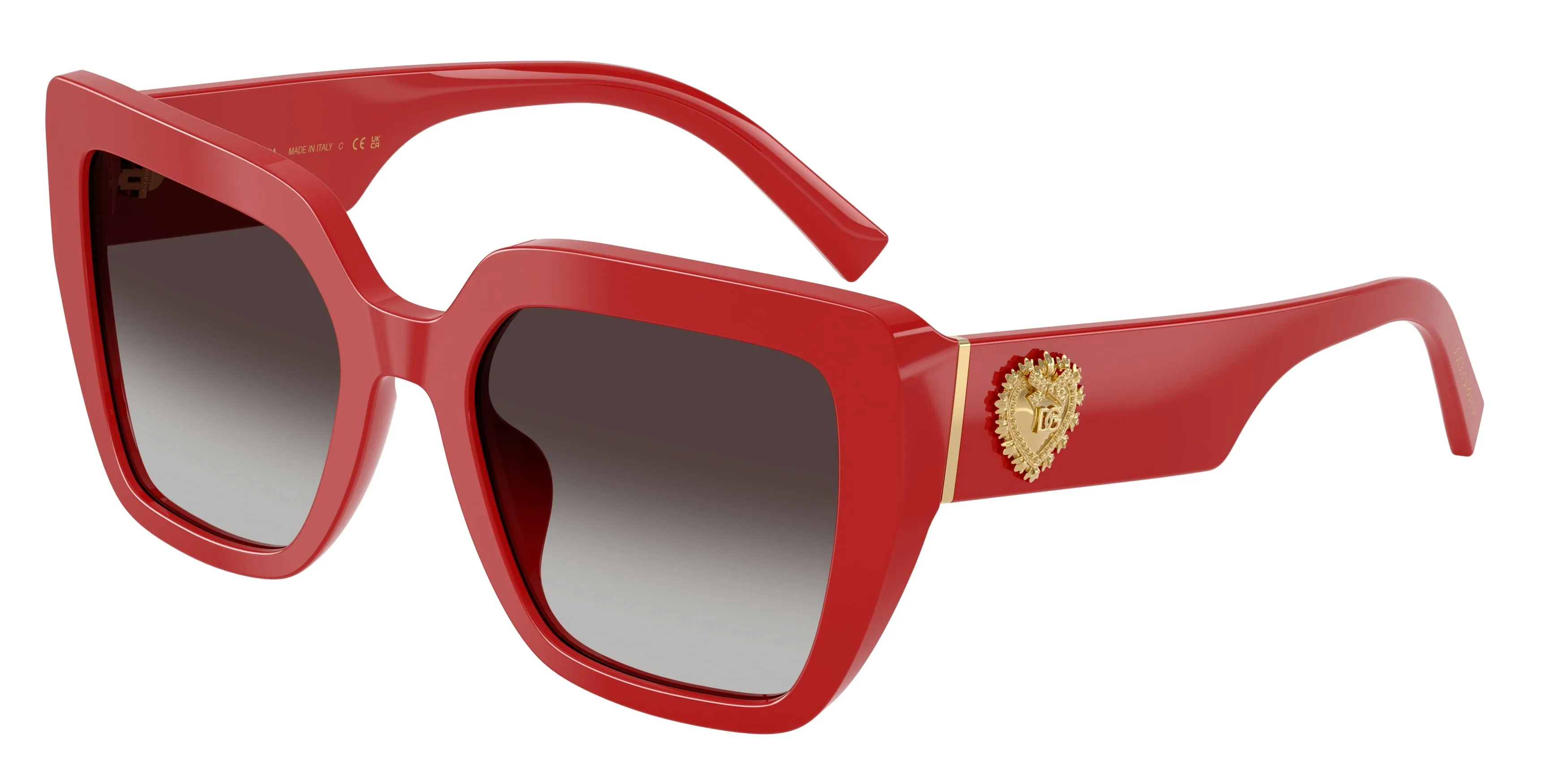 Dolce & Gabbana DG4538 30888G Occhiali da sole Acetato Rosso Grigio Squadrata Normale Sfumato - immagine 1