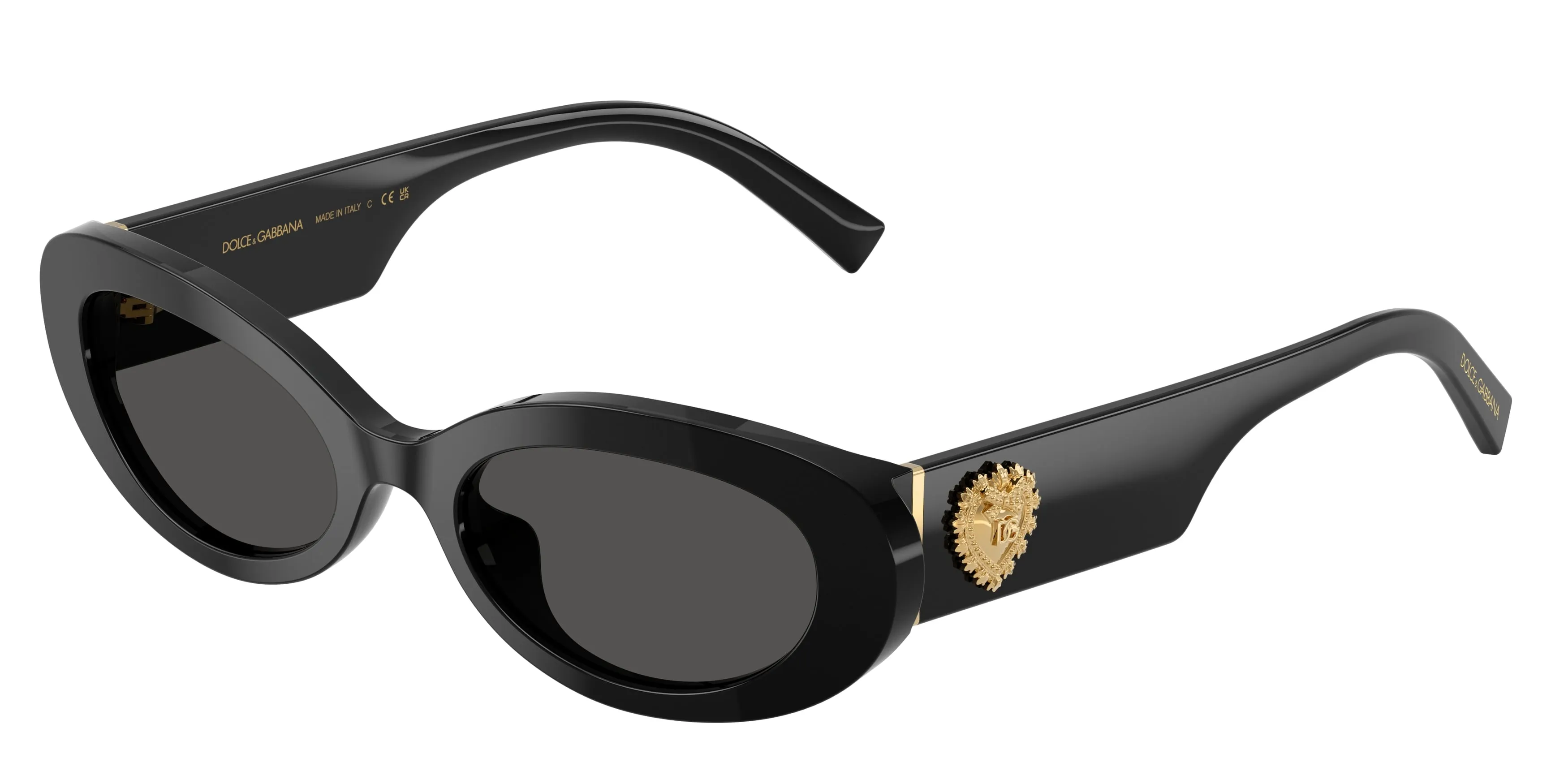 Dolce & Gabbana DG4537 501/87 Occhiali da sole Acetato Nero Grigio Rotonda Normale - immagine 1