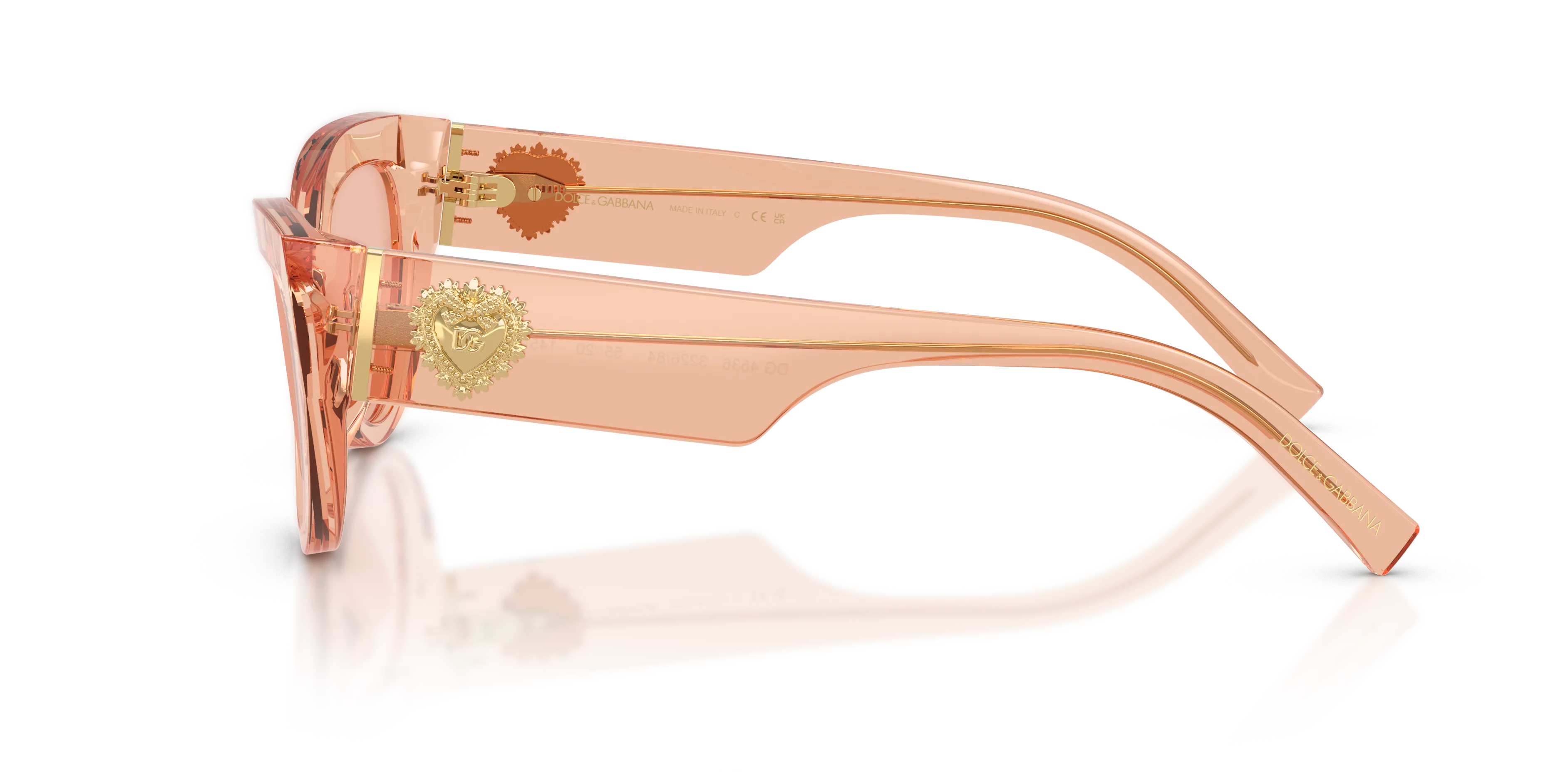 Dolce & Gabbana DG4536 322684 Occhiali da sole Acetato Rosa Rosa Cat Eye Normale - immagine 4