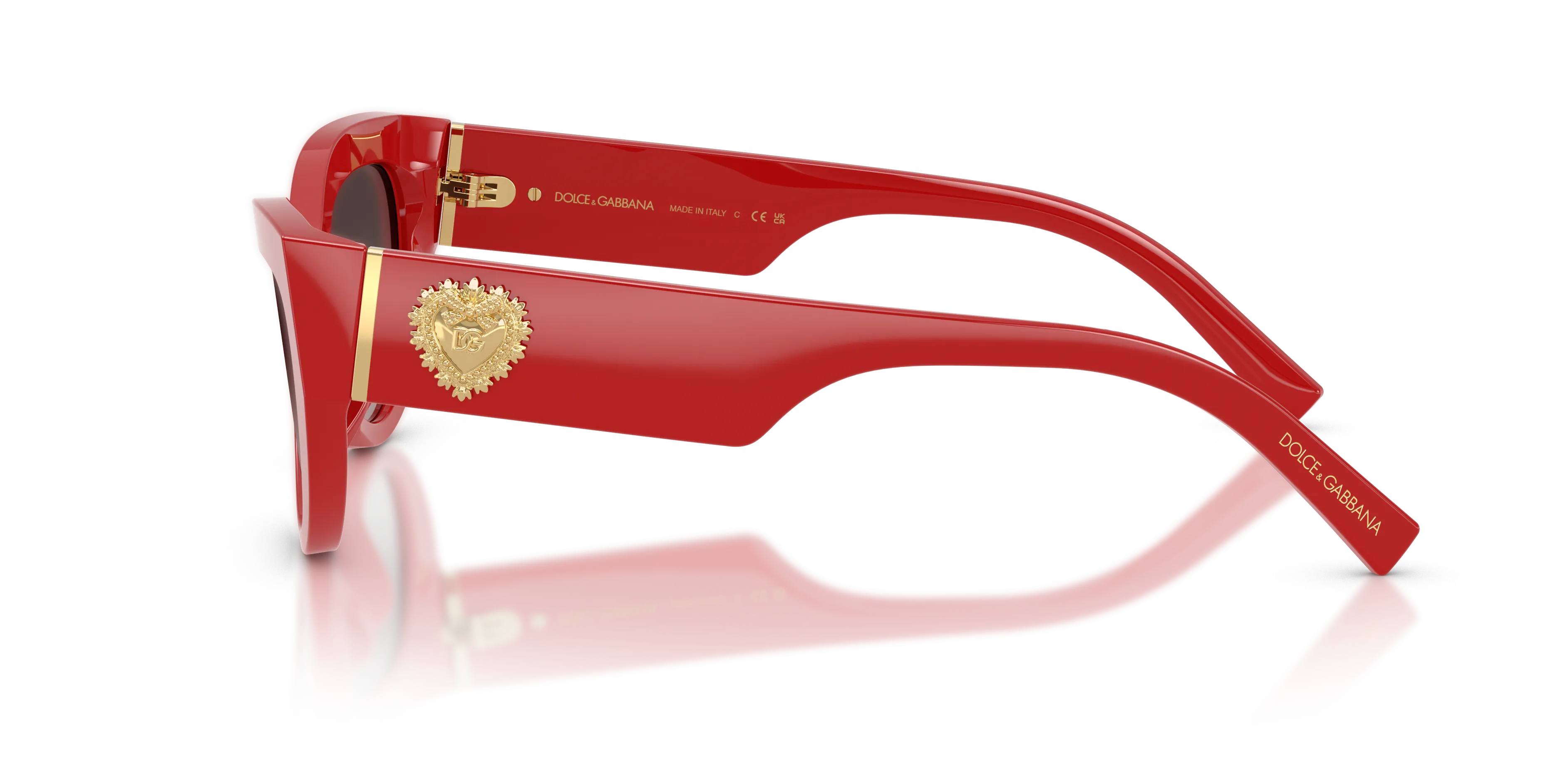Dolce & Gabbana DG4536 30888G Occhiali da sole Acetato Rosso Grigio Cat Eye Normale Sfumato - immagine 4