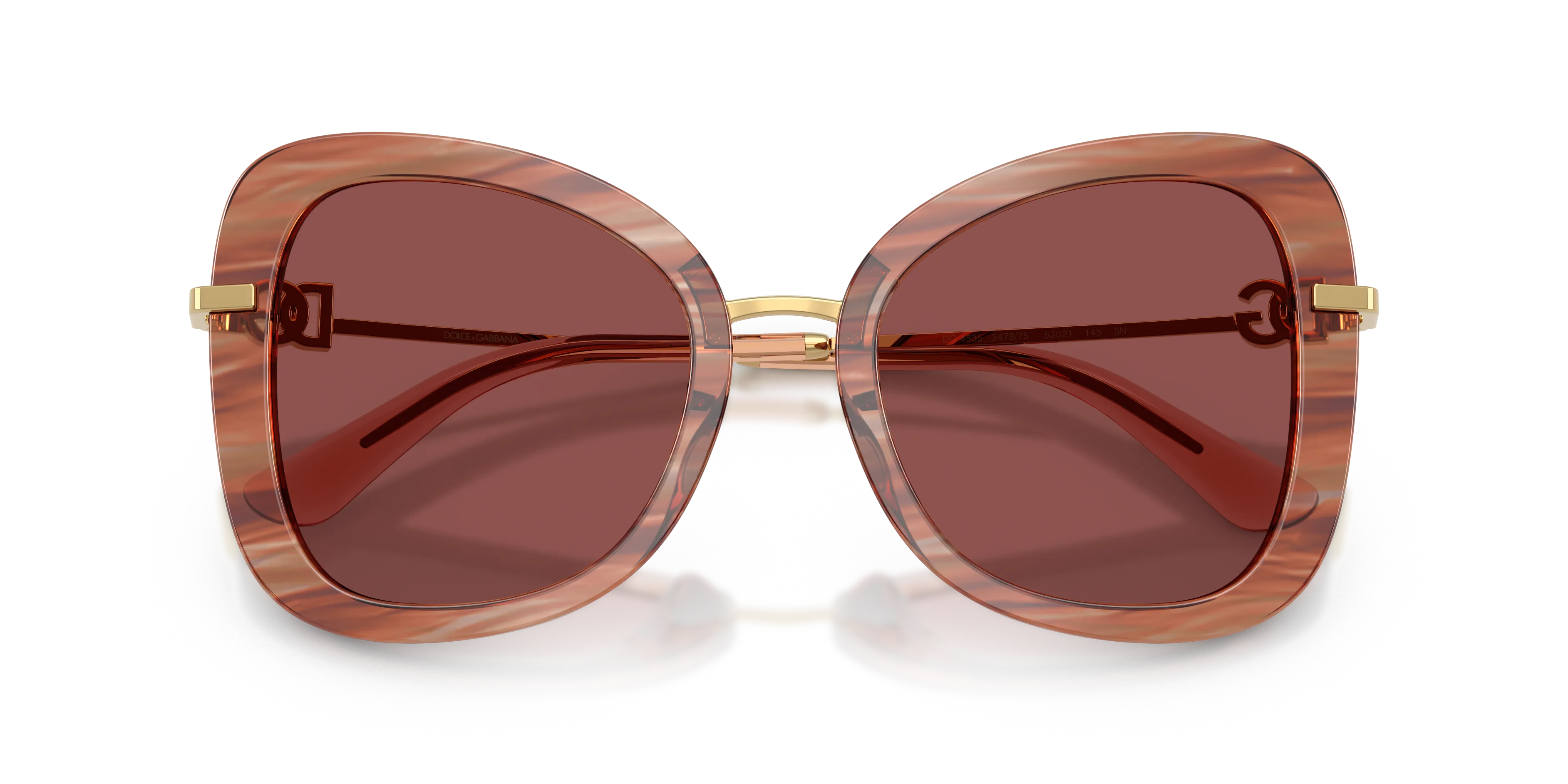 Dolce & Gabbana DG4535 347375 Occhiali da sole Acetato Rosso Viola Farfalla Normale - immagine 2