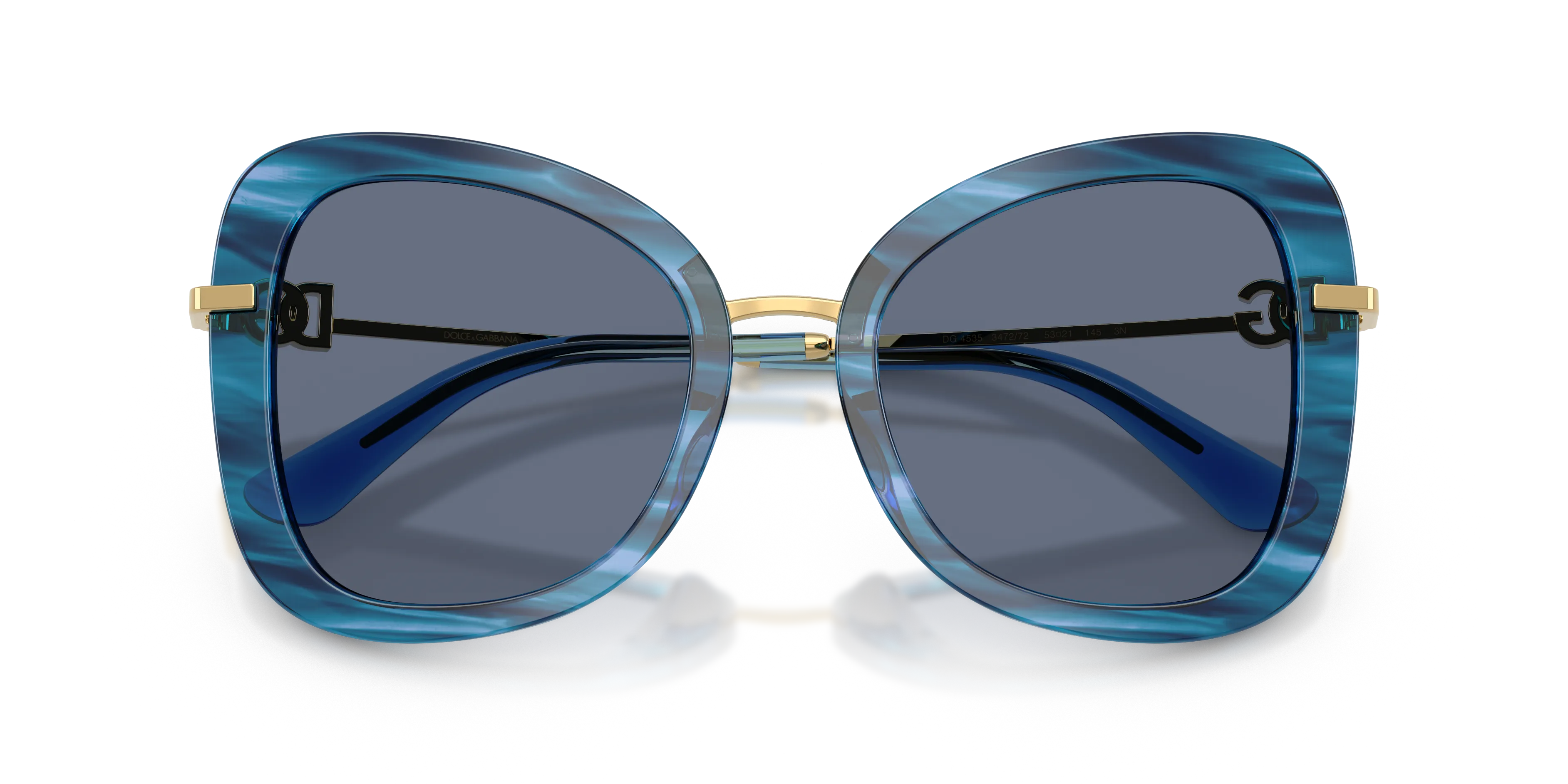 Dolce & Gabbana DG4535 347272 Occhiali da sole Acetato Blu Blu Farfalla Normale - immagine 2