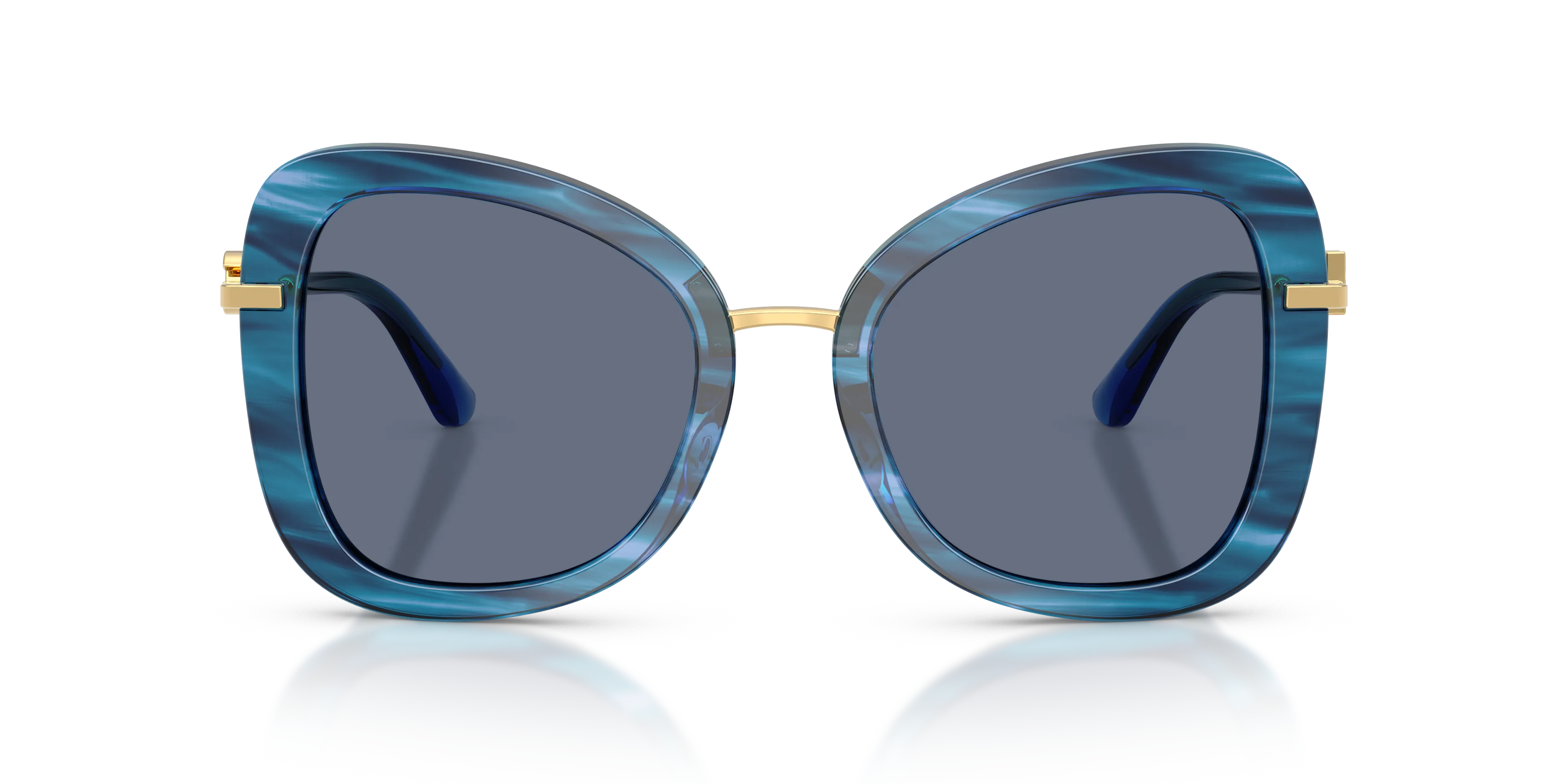 Dolce & Gabbana DG4535 347272 Occhiali da sole Acetato Blu Blu Farfalla Normale - immagine 3
