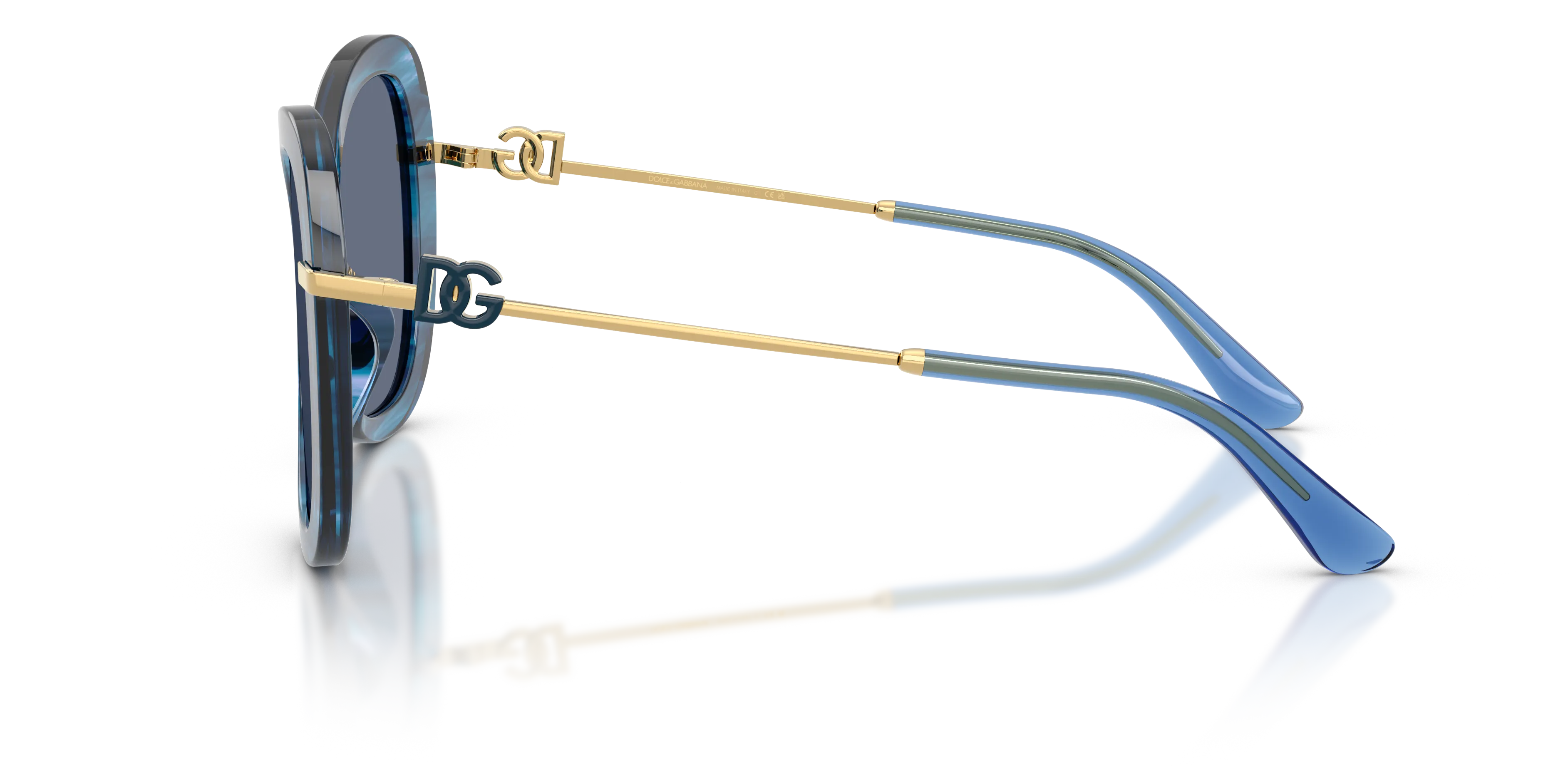 Dolce & Gabbana DG4535 347272 Occhiali da sole Acetato Blu Blu Farfalla Normale - immagine 4