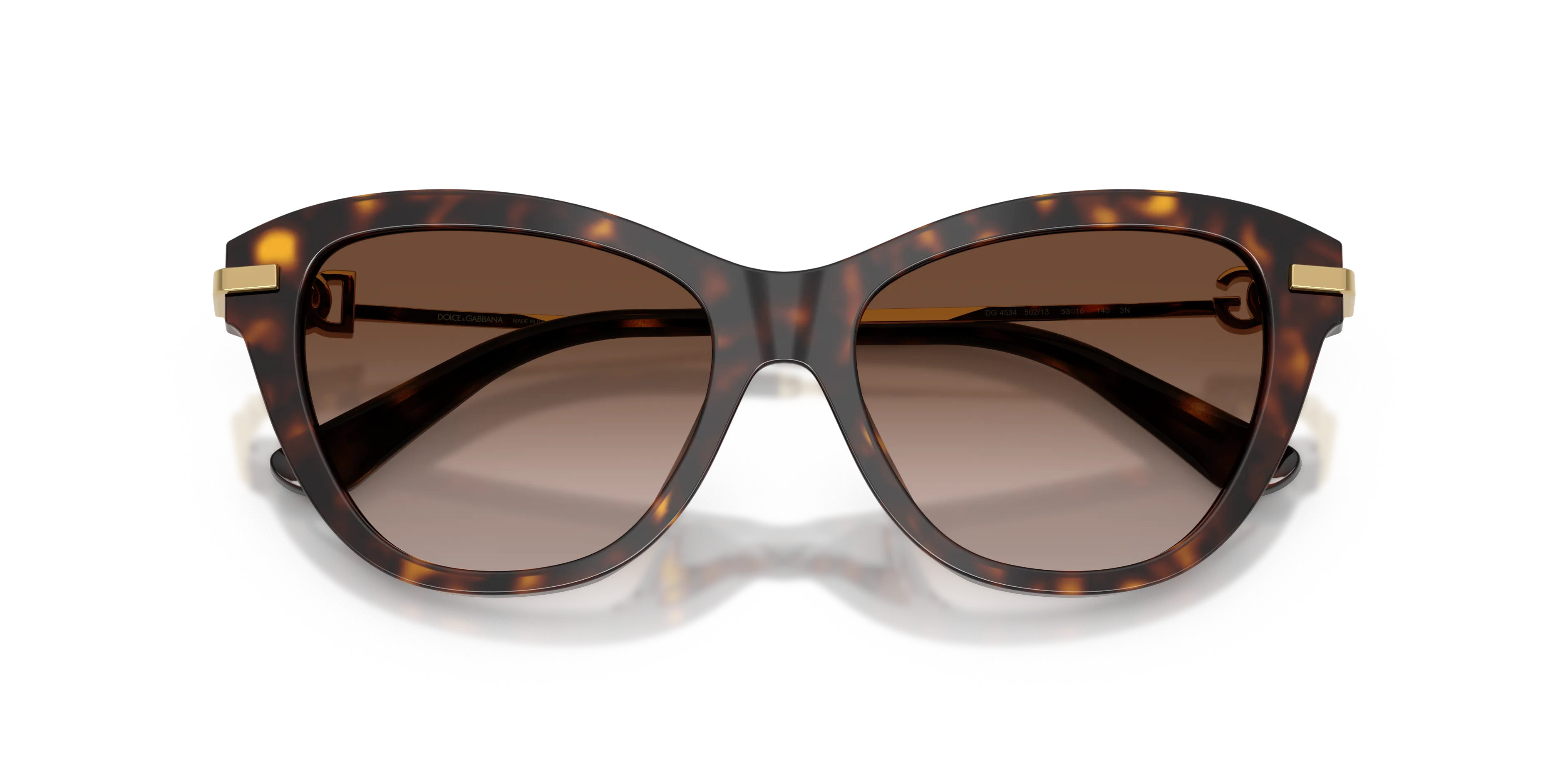 Dolce & Gabbana DG4534 502/13 Occhiali da sole Acetato Tartaruga Marrone Farfalla Normale Sfumato - immagine 2