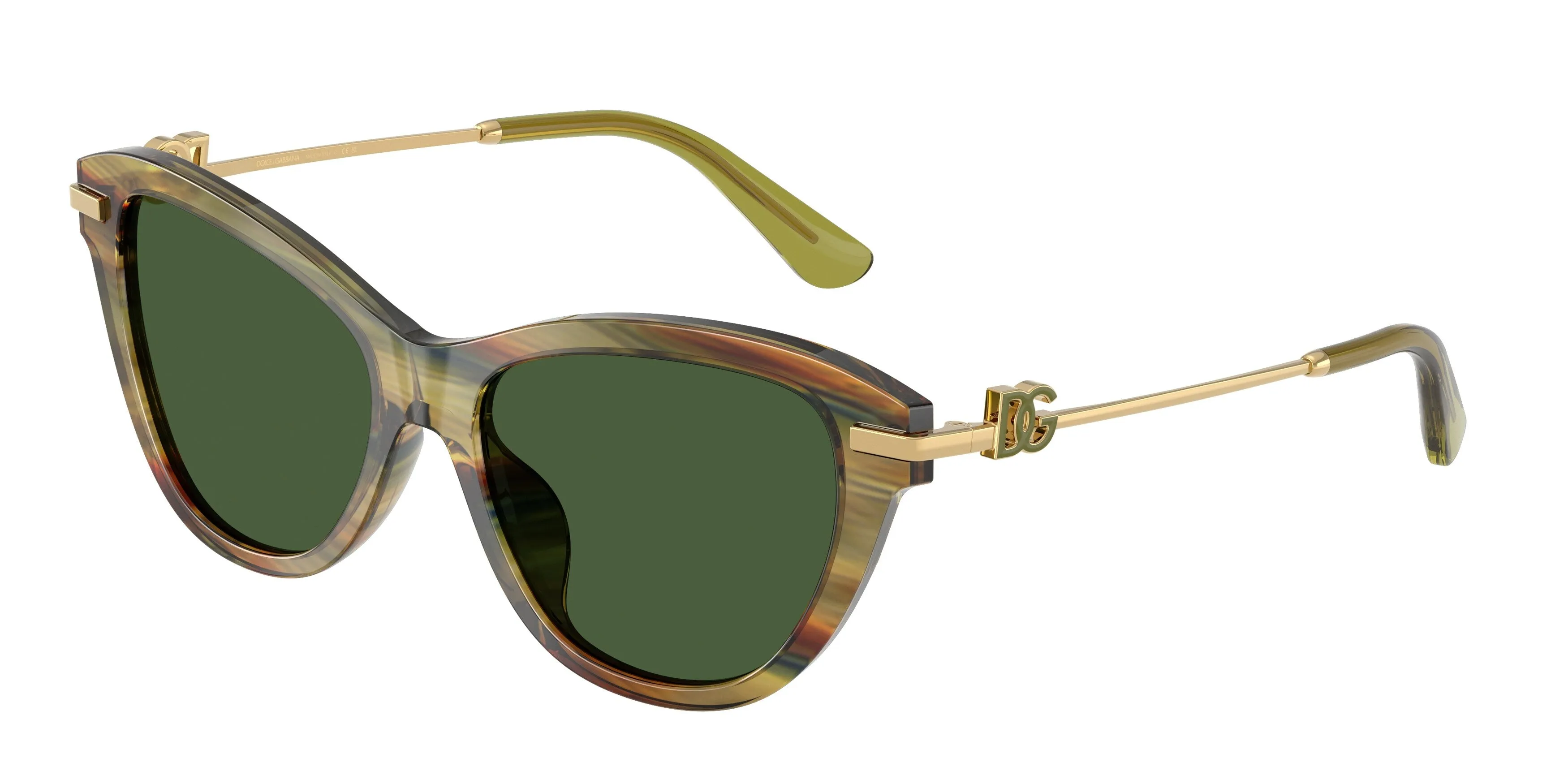 Dolce & Gabbana DG4534 347571 Occhiali da sole Acetato Verde Verde Farfalla Normale - immagine 1