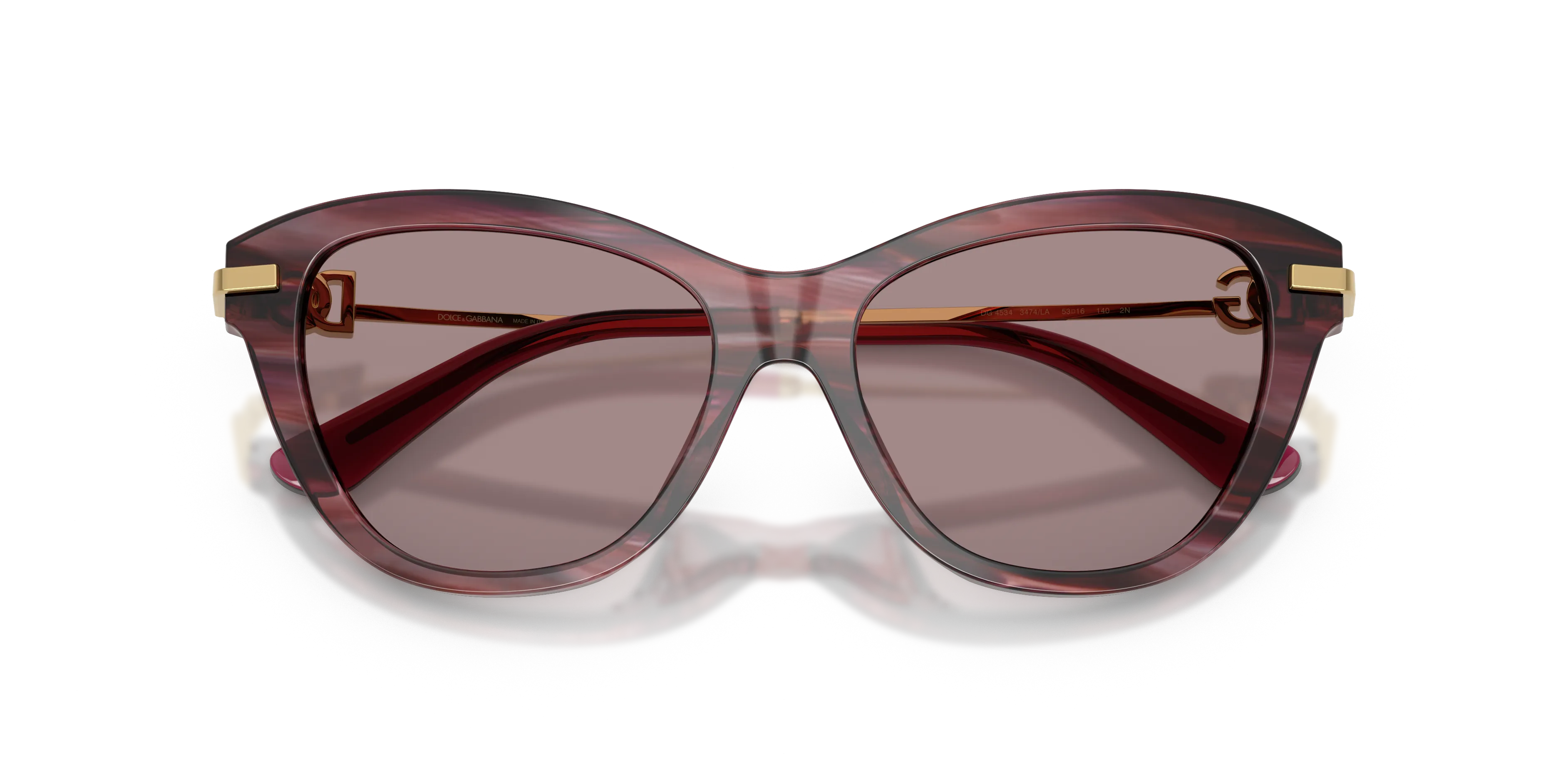 Dolce & Gabbana DG4534 3474LA Occhiali da sole Acetato Viola Viola Farfalla Normale - immagine 2