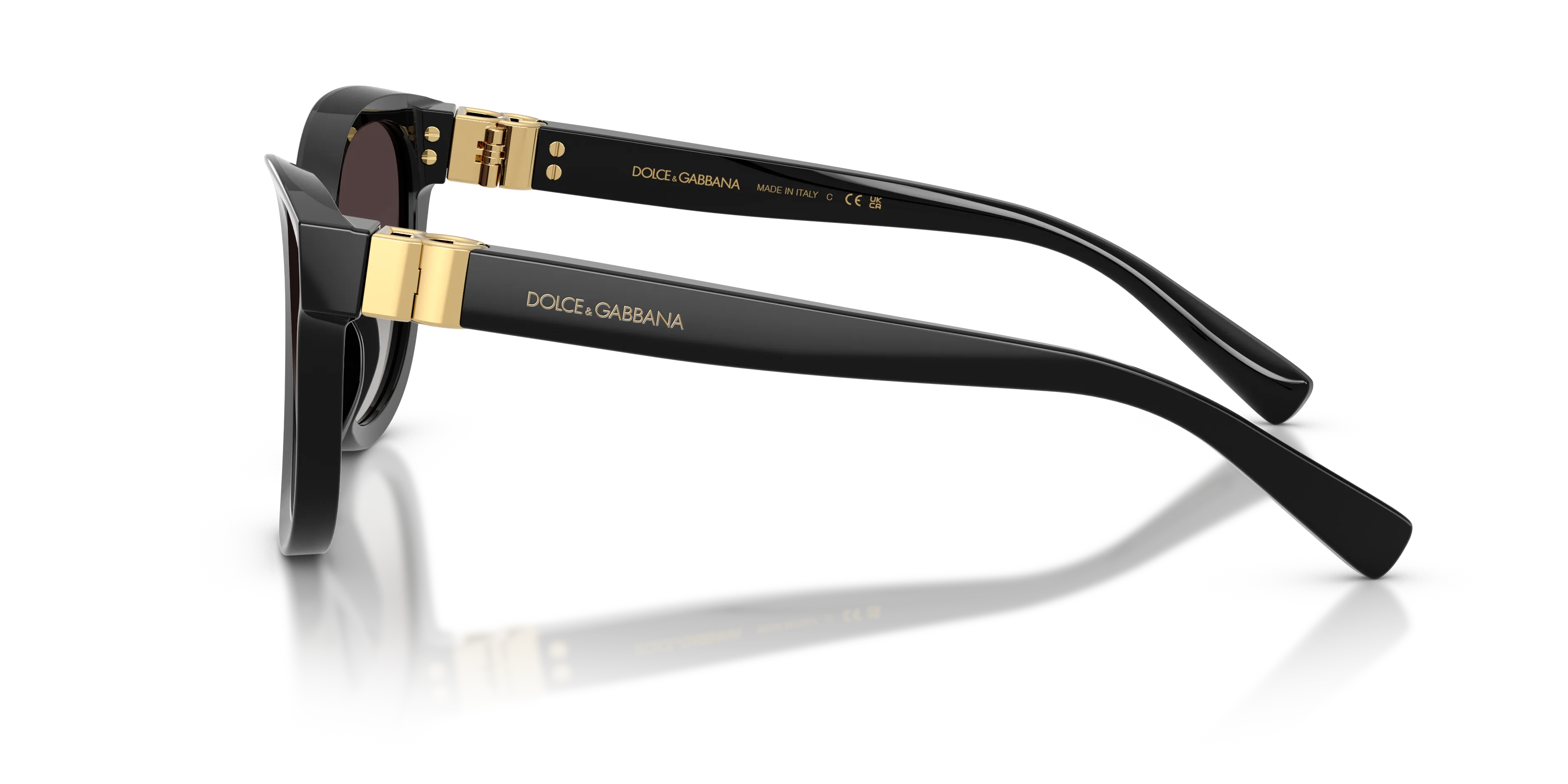 Dolce & Gabbana DG4533 501/8G Occhiali da sole Acetato Nero Grigio Pantos Normale Sfumato - immagine 4