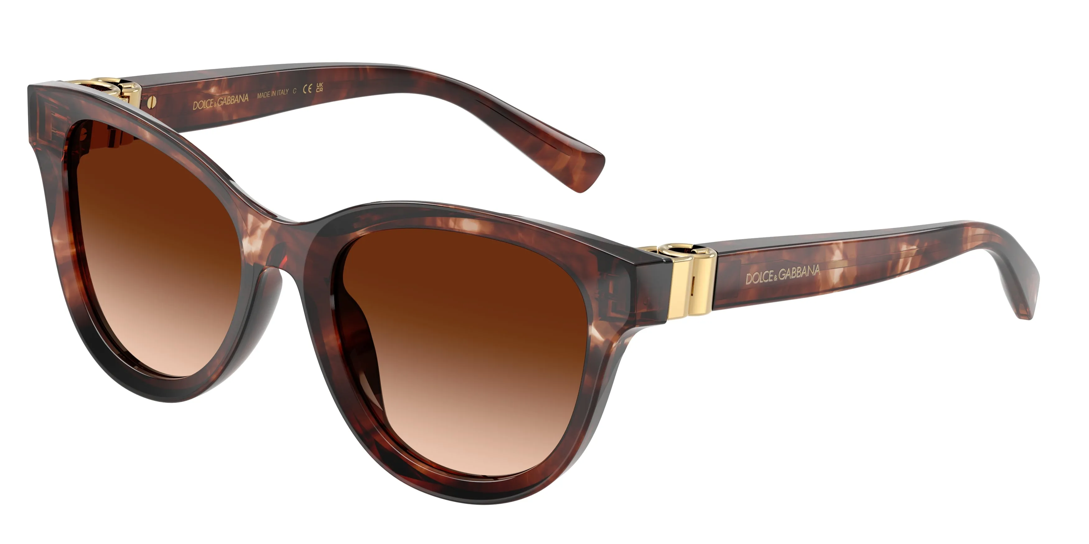Dolce & Gabbana DG4533 322274 Occhiali da sole Acetato Rosso Marrone Pantos Normale Sfumato - immagine 1
