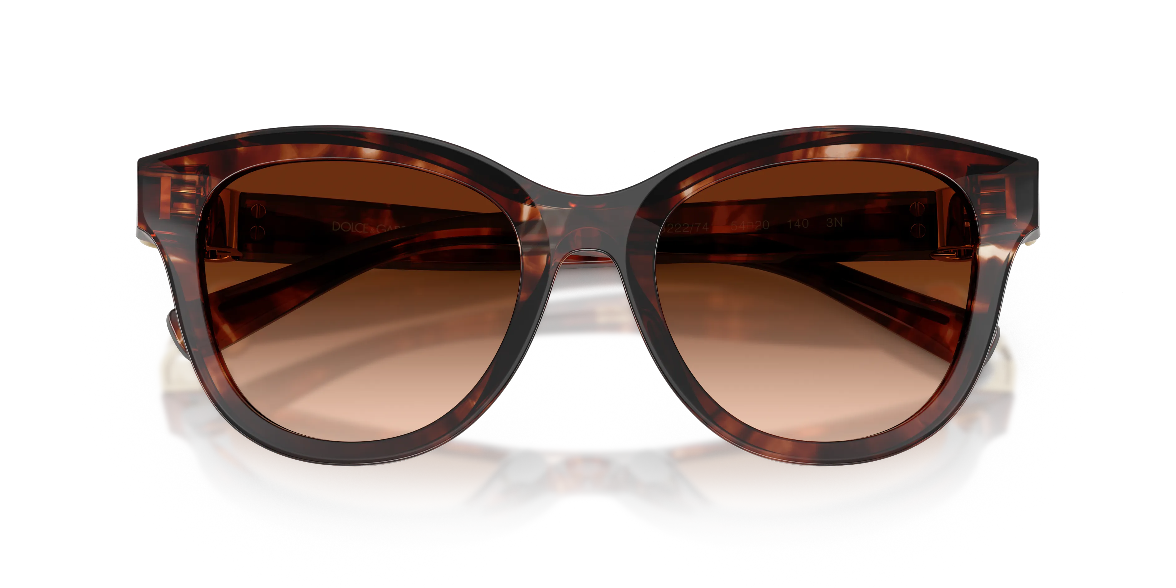 Dolce & Gabbana DG4533 322274 Occhiali da sole Acetato Rosso Marrone Pantos Normale Sfumato - immagine 2