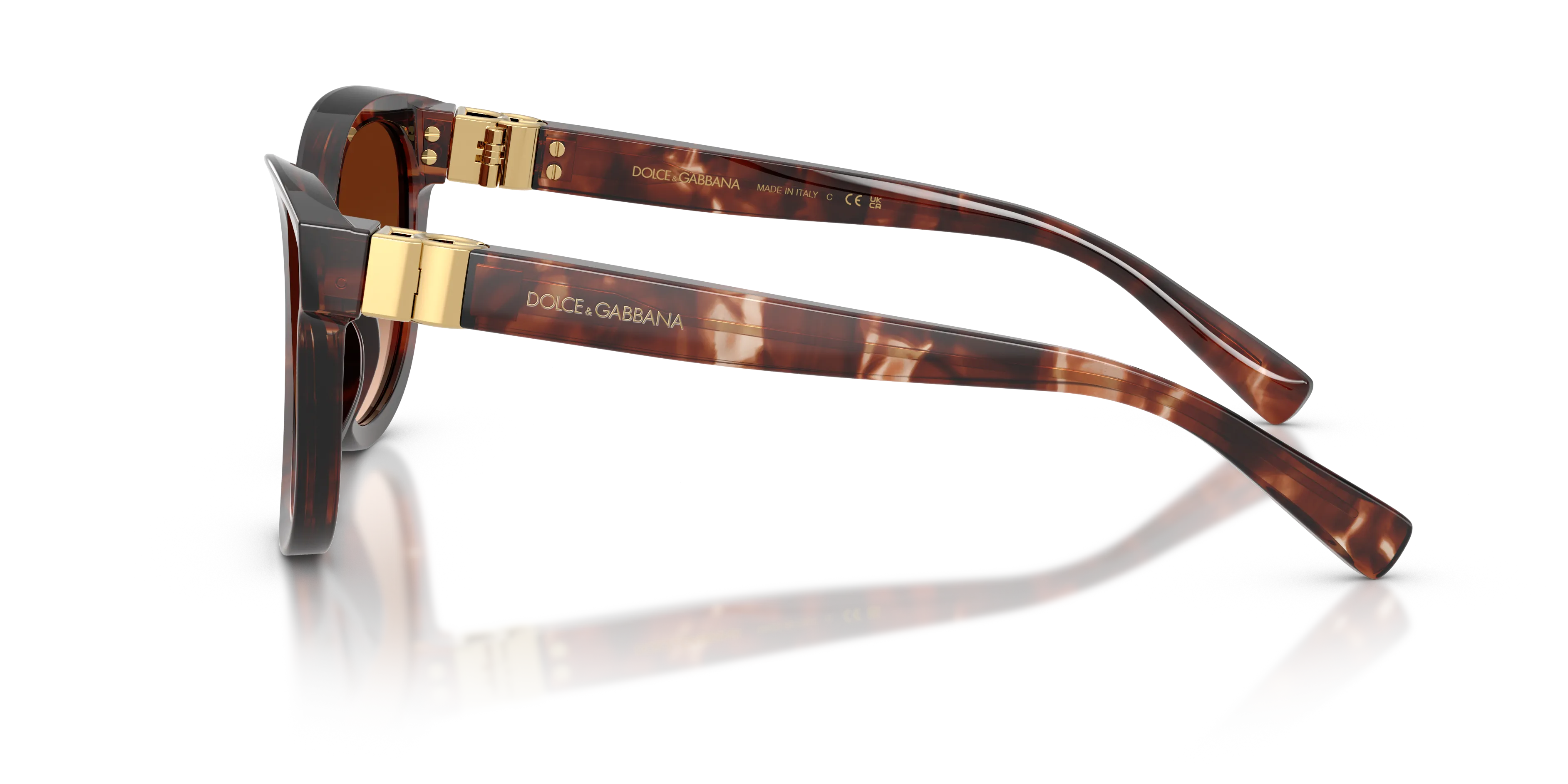 Dolce & Gabbana DG4533 322274 Occhiali da sole Acetato Rosso Marrone Pantos Normale Sfumato - immagine 4