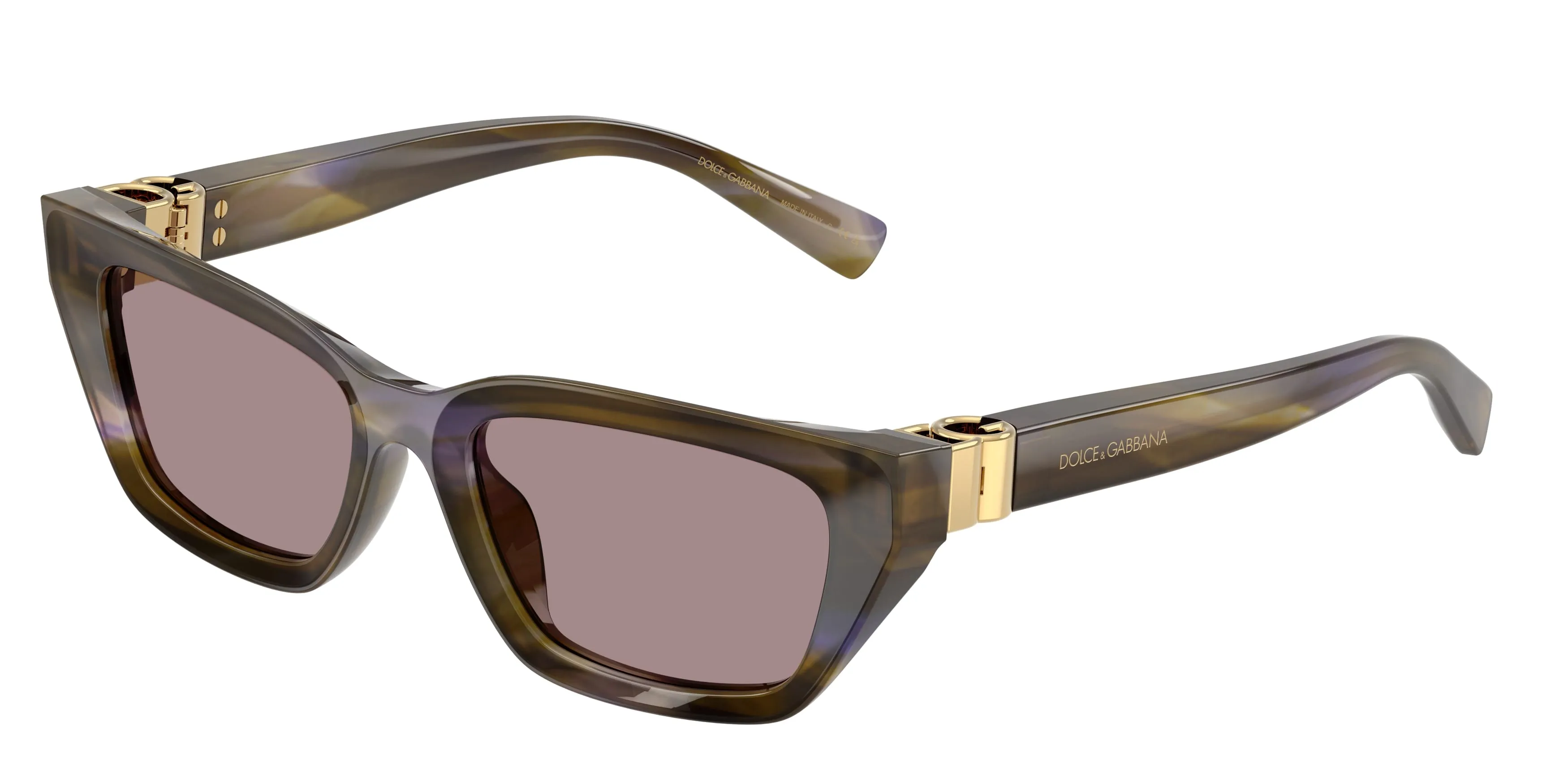 Dolce & Gabbana DG4532 3447LA Occhiali da sole Acetato Verde Viola Cat Eye Normale - immagine 1
