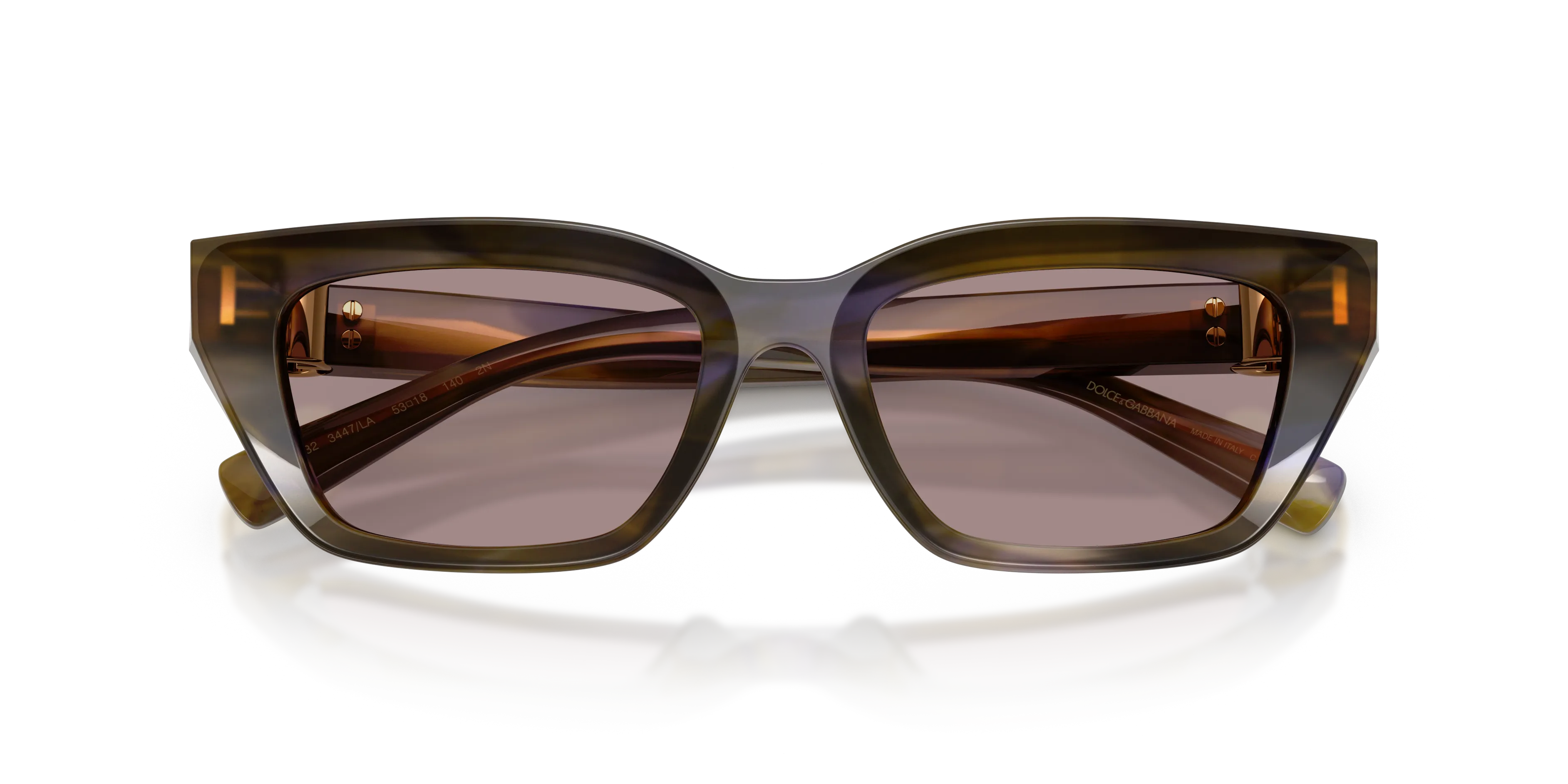Dolce & Gabbana DG4532 3447LA Occhiali da sole Acetato Verde Viola Cat Eye Normale - immagine 2