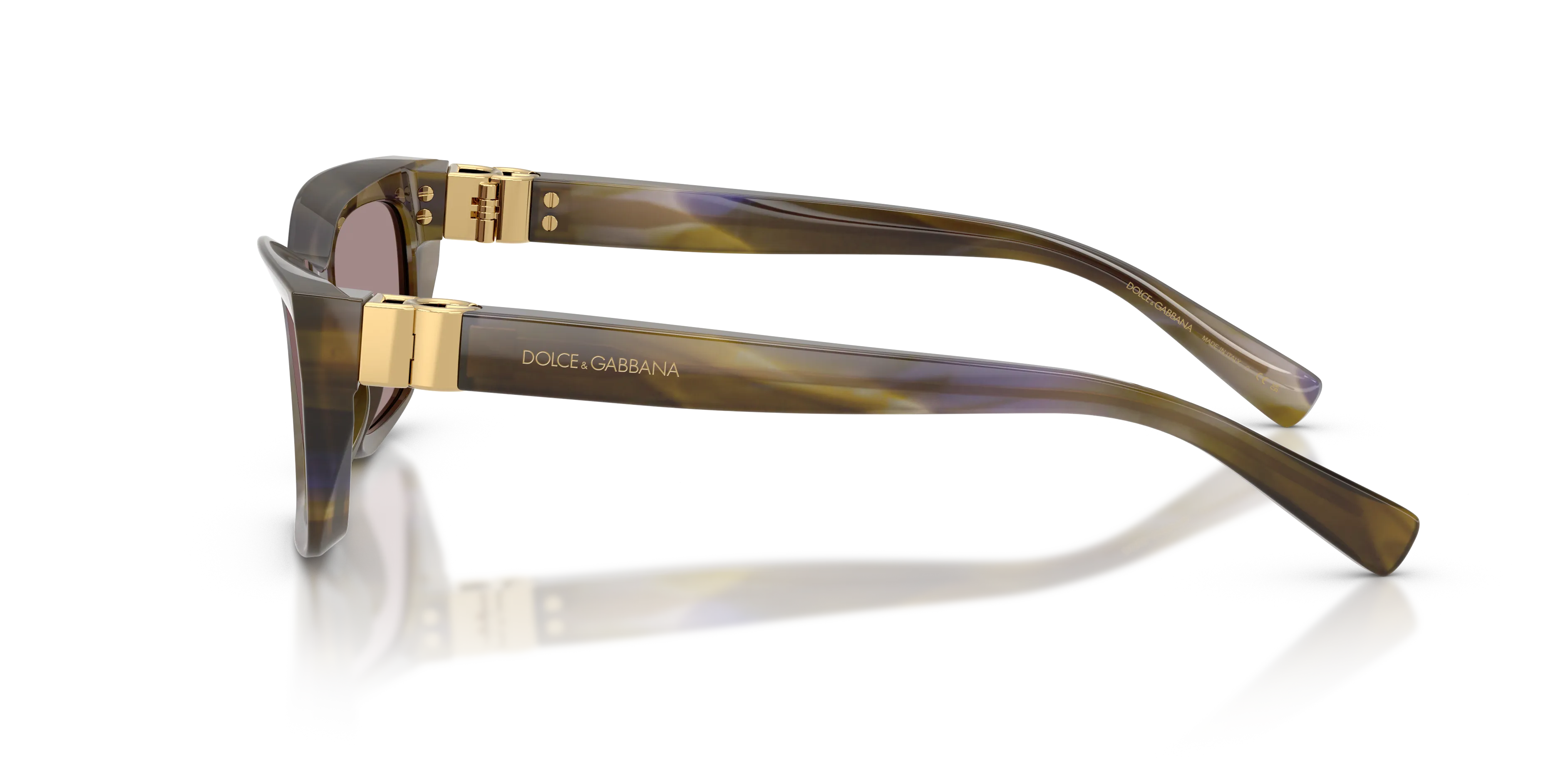 Dolce & Gabbana DG4532 3447LA Occhiali da sole Acetato Verde Viola Cat Eye Normale - immagine 4