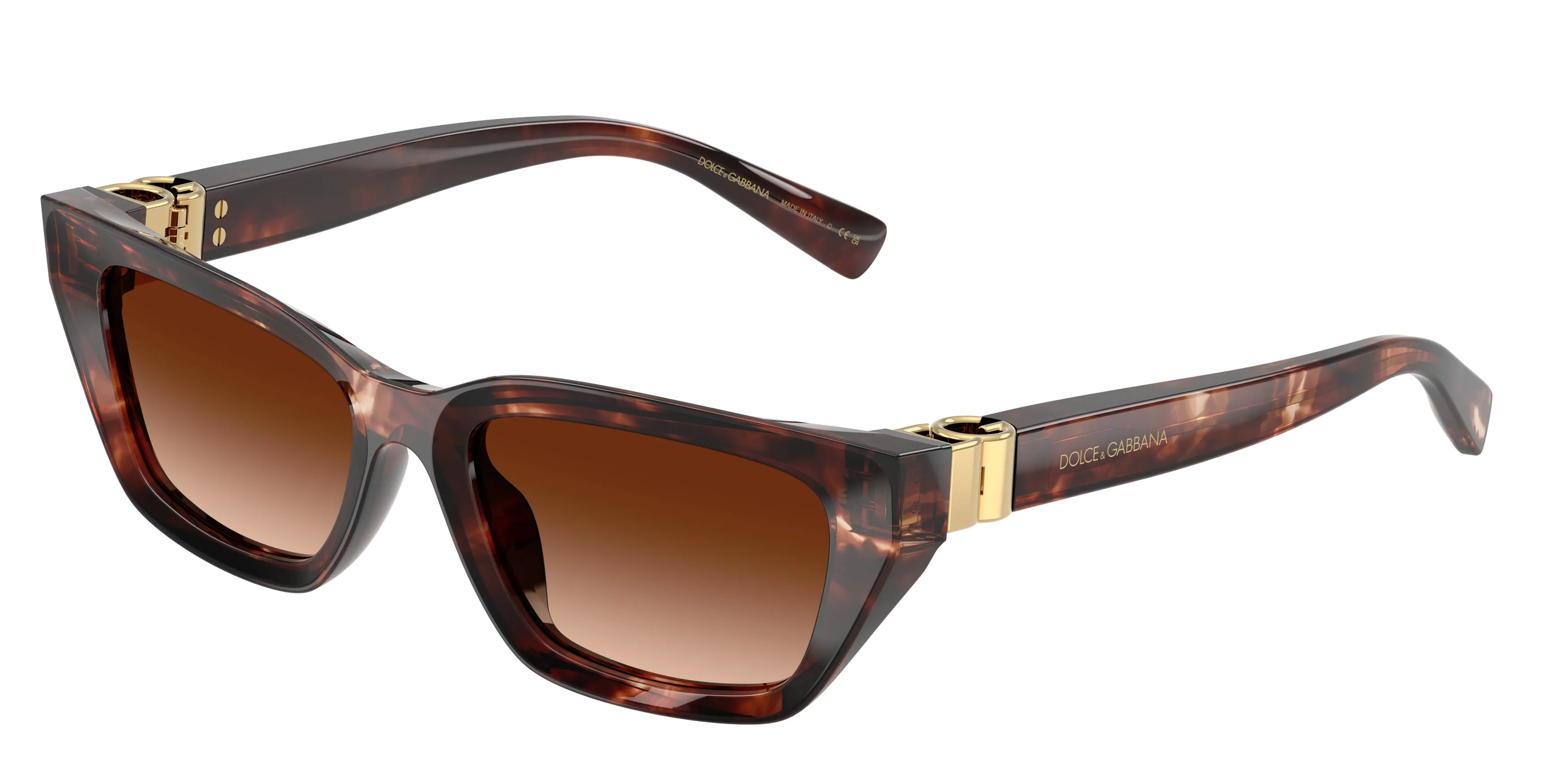 Dolce & Gabbana DG4532 322274 Occhiali da sole Acetato Rosso Marrone Cat Eye Normale Sfumato - immagine 1